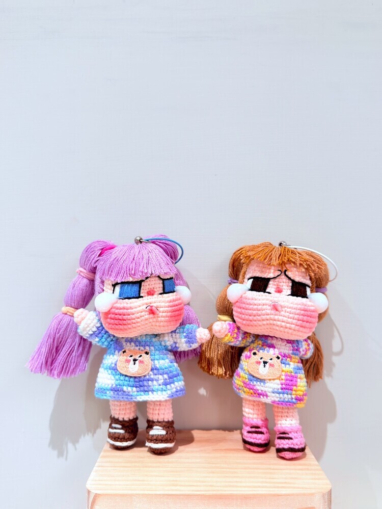 圈圈綁髮眼淚哭娃吊飾『以頭髮顏色為主』