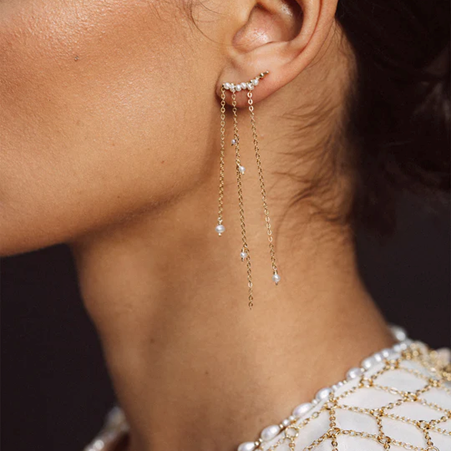 1YA0326-231 [YAY PARIS] Climber Faraya Cultured Pearl Laminated Gold #8epch101 (EU)