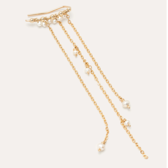 1YA0326-231 [YAY PARIS] Climber Faraya Cultured Pearl Laminated Gold #8epch101 (EU)