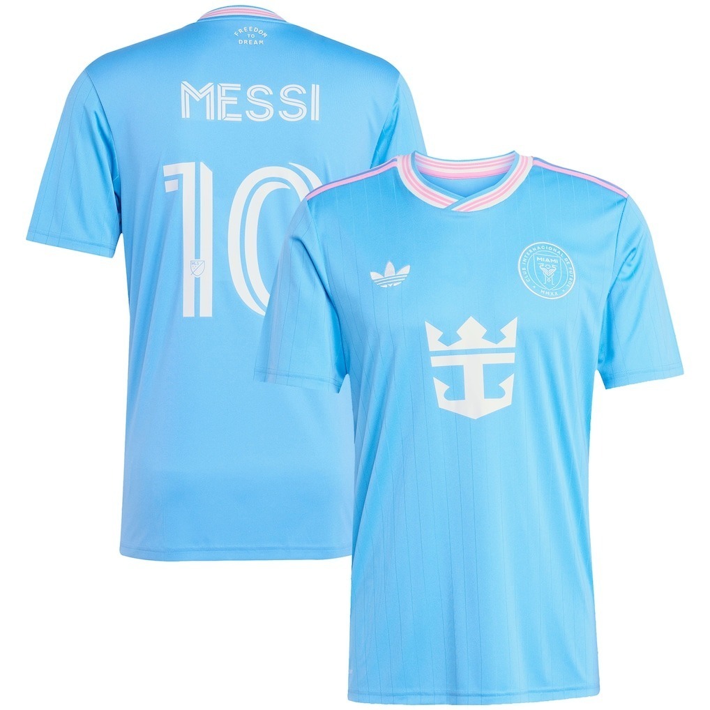 MLS足球 Lionel Messi 邁阿密國際 水藍 Adidas Replica Jersey 球迷版 燙印 全新