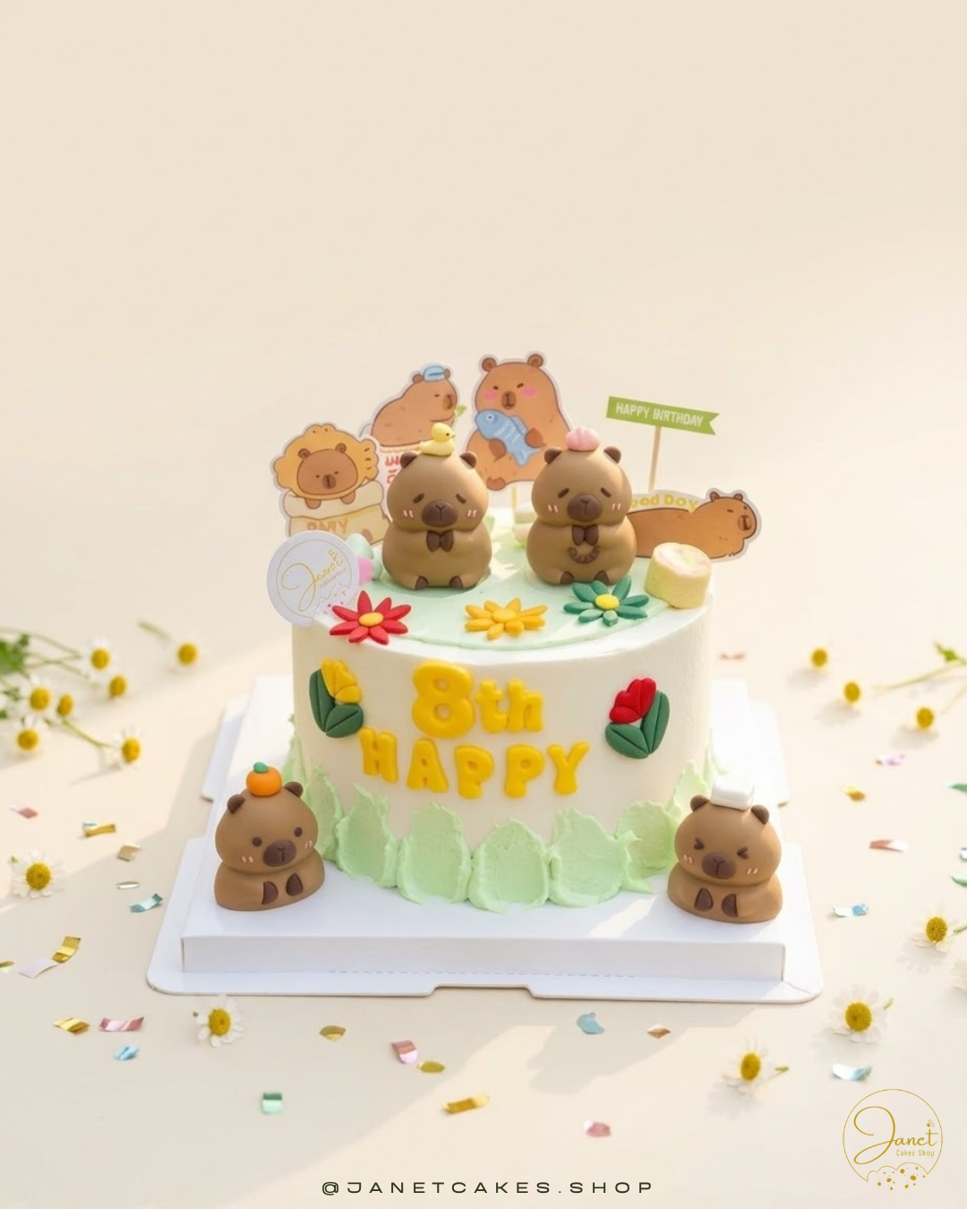 天然呆Capybara蛋糕(5吋)