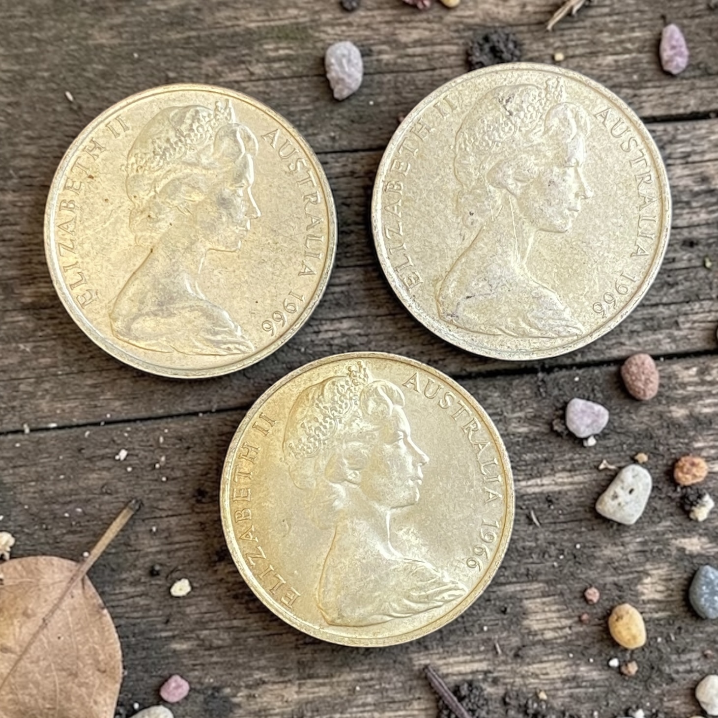 1966澳洲50仙銀幣 (80%銀) 3 枚