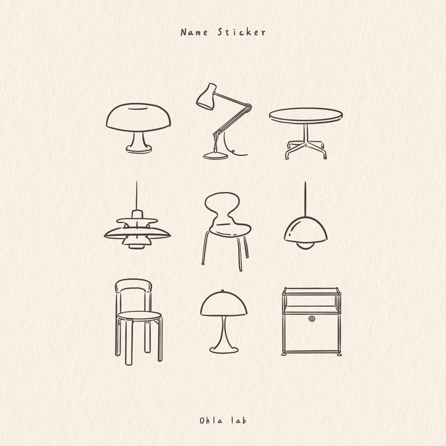 防水姓名貼-設計傢俱