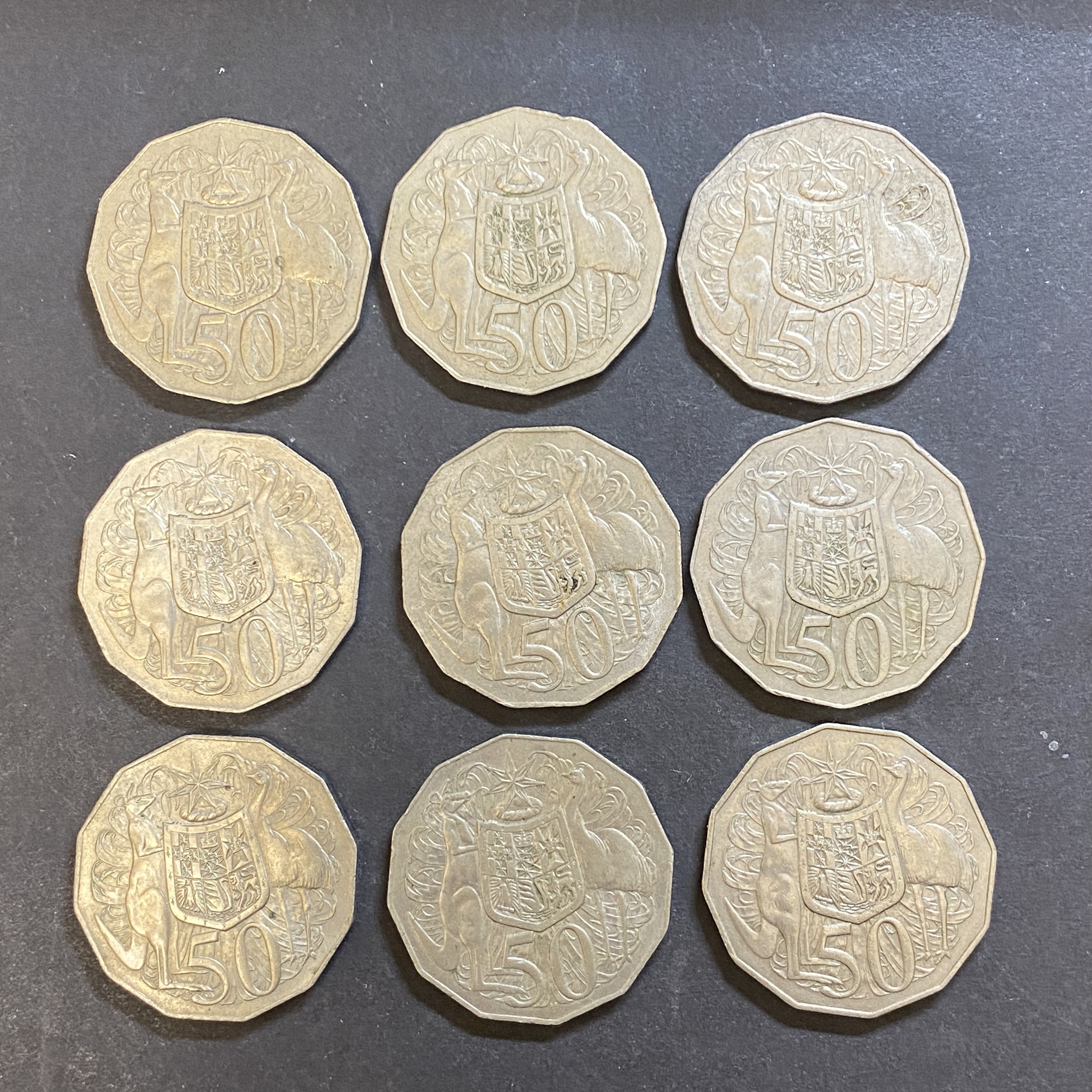 1969-1983 年澳洲 50 仙 九枚