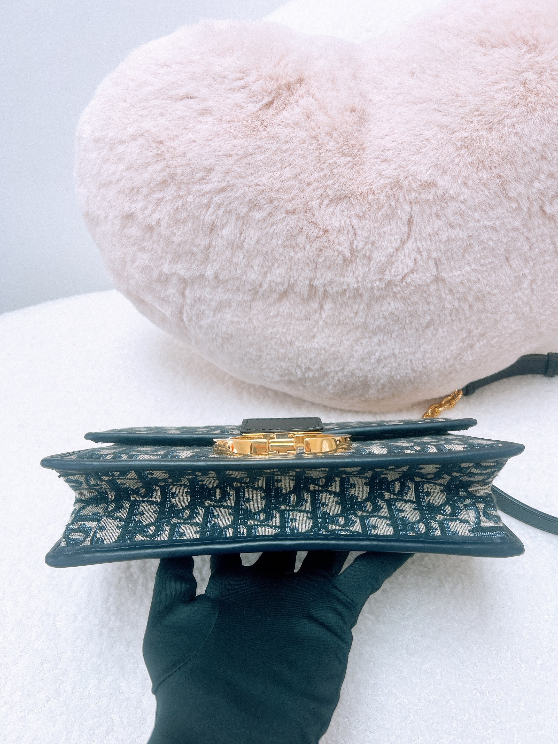 Dior 30 montaigne east west chain (blue oblique)