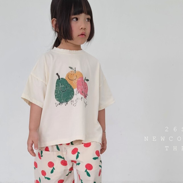 90-140 FUN 笑臉水果上衣 2色
