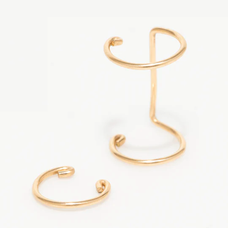 1YA0326-243 [YAY PARIS] Essential Faux Piercing Duo Laminated Gold #23AHC-330duecL00 (EU)