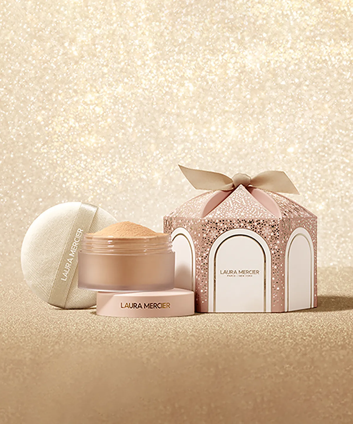 LAURA MERCIER 專業級極致柔光提亮蜜粉套裝 (+專業天鵝絨粉撲)