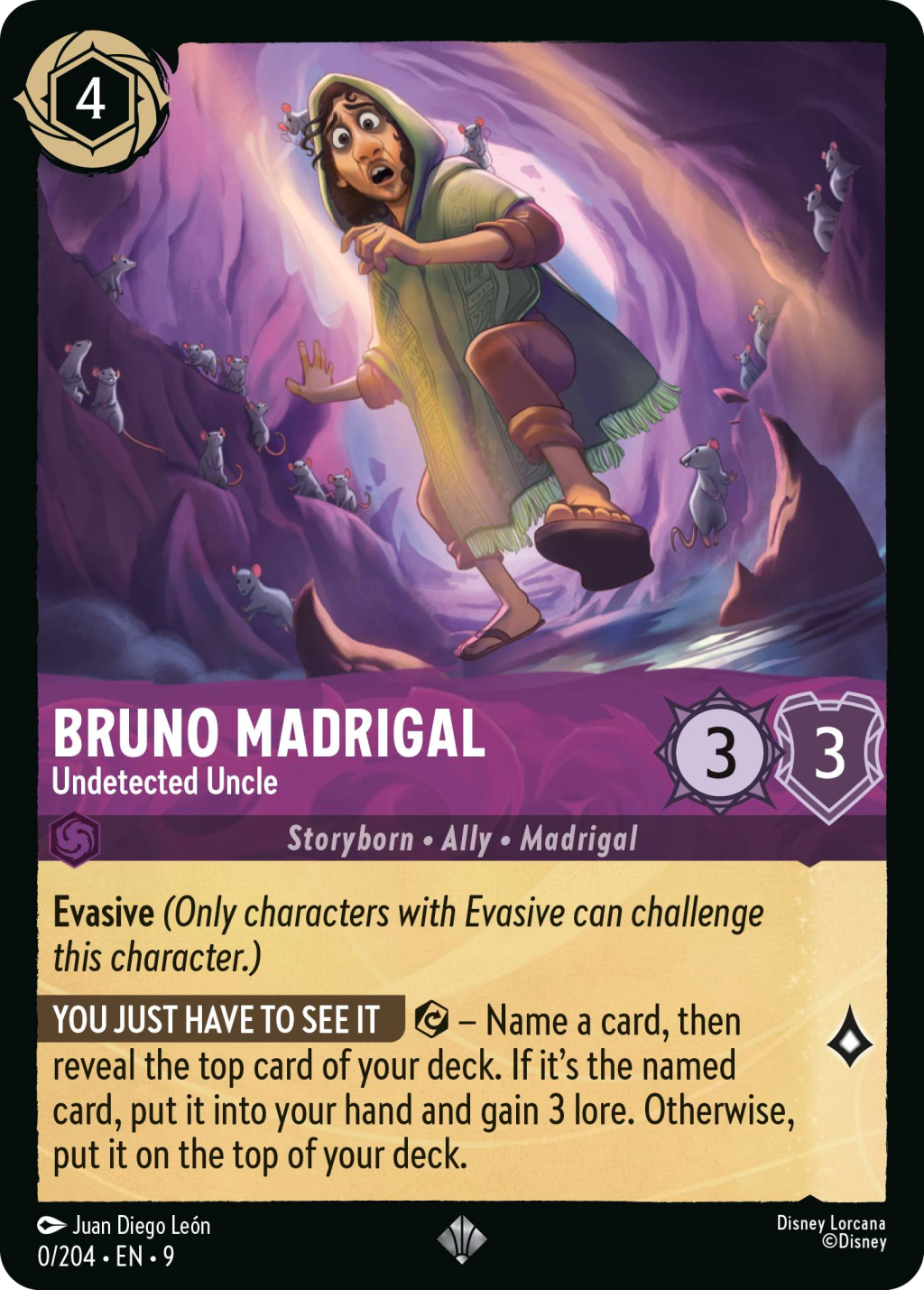 Fabled - 0/204 Bruno Madrigal - Undetected Uncle SR (foil)