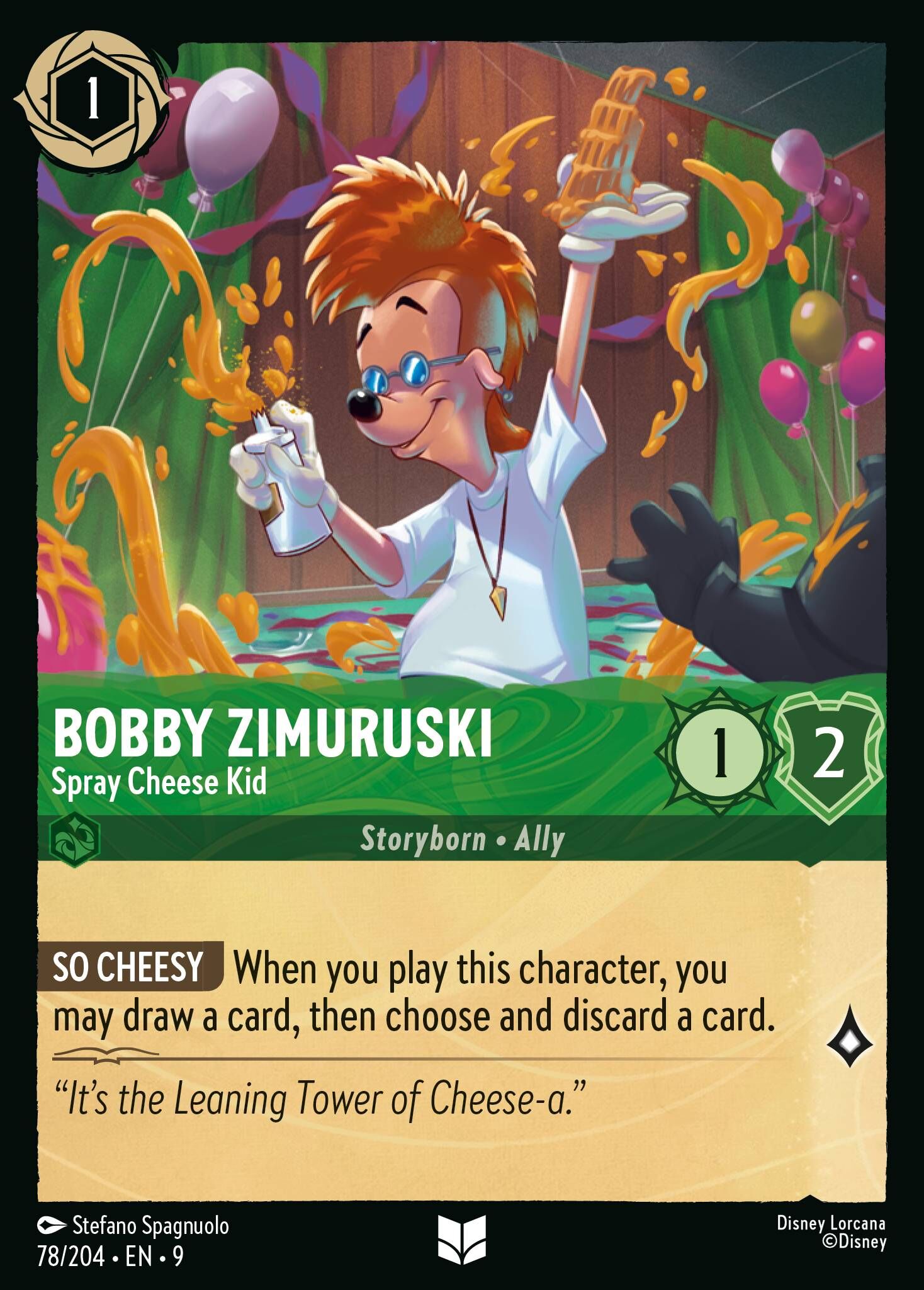 Fabled - 78/204 Bobby Zimurski - Spray Cheese Kid UC