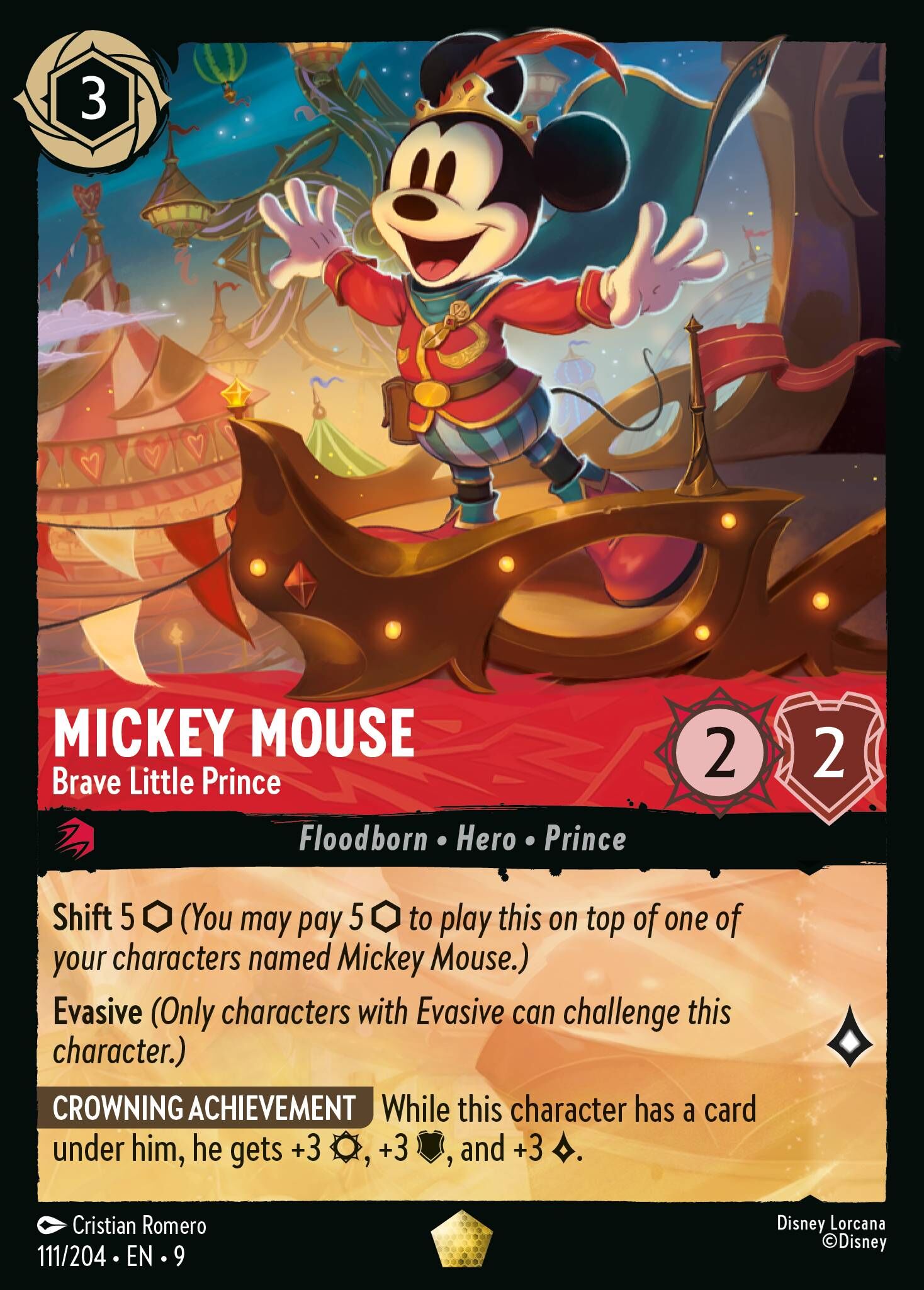 Fabled - 111/204 Mickey Mouse - Brave Little Prince L