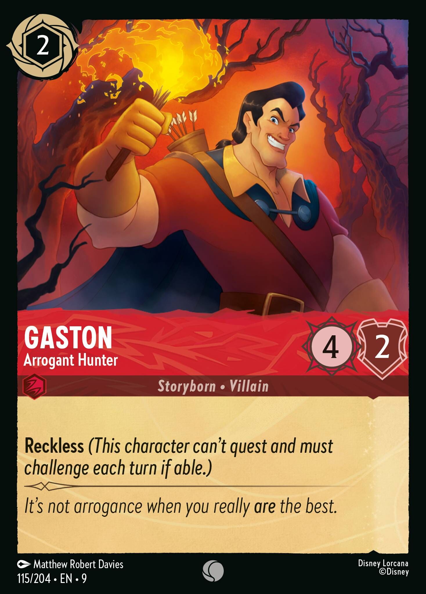 Fabled - 115/204 Gaston - Arrogant Hunter C