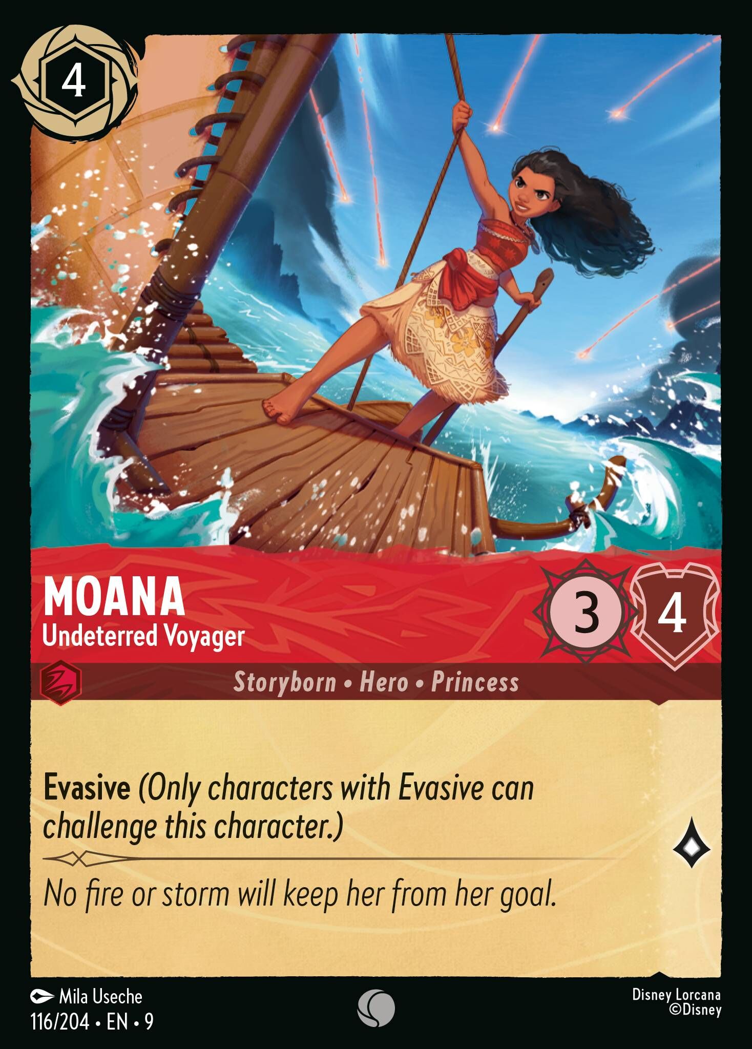 Fabled - 116/204 Moana - Undeterred Voyager C
