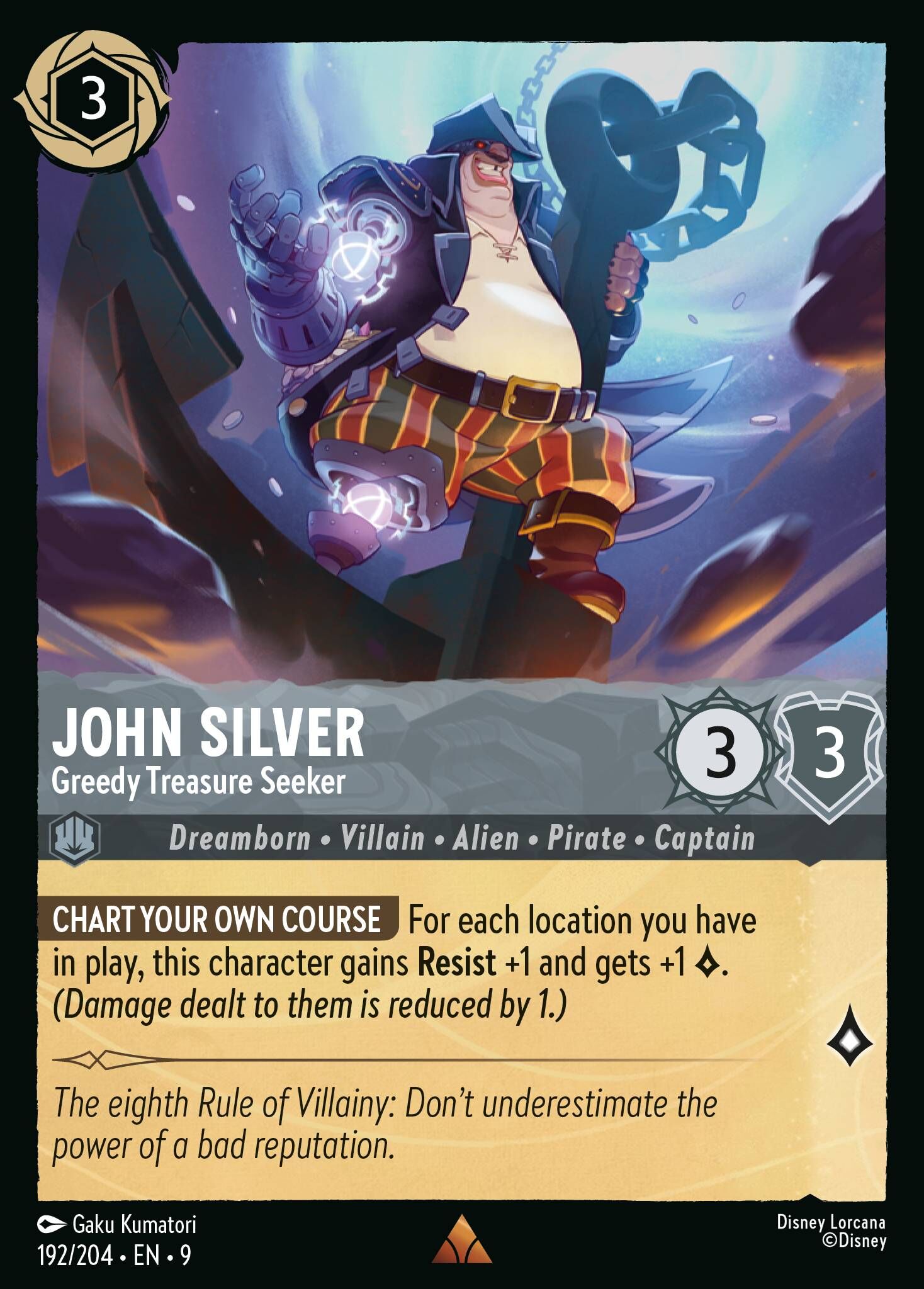 Fabled - 192/204 John Silver - Greedy Treasure Seeker R