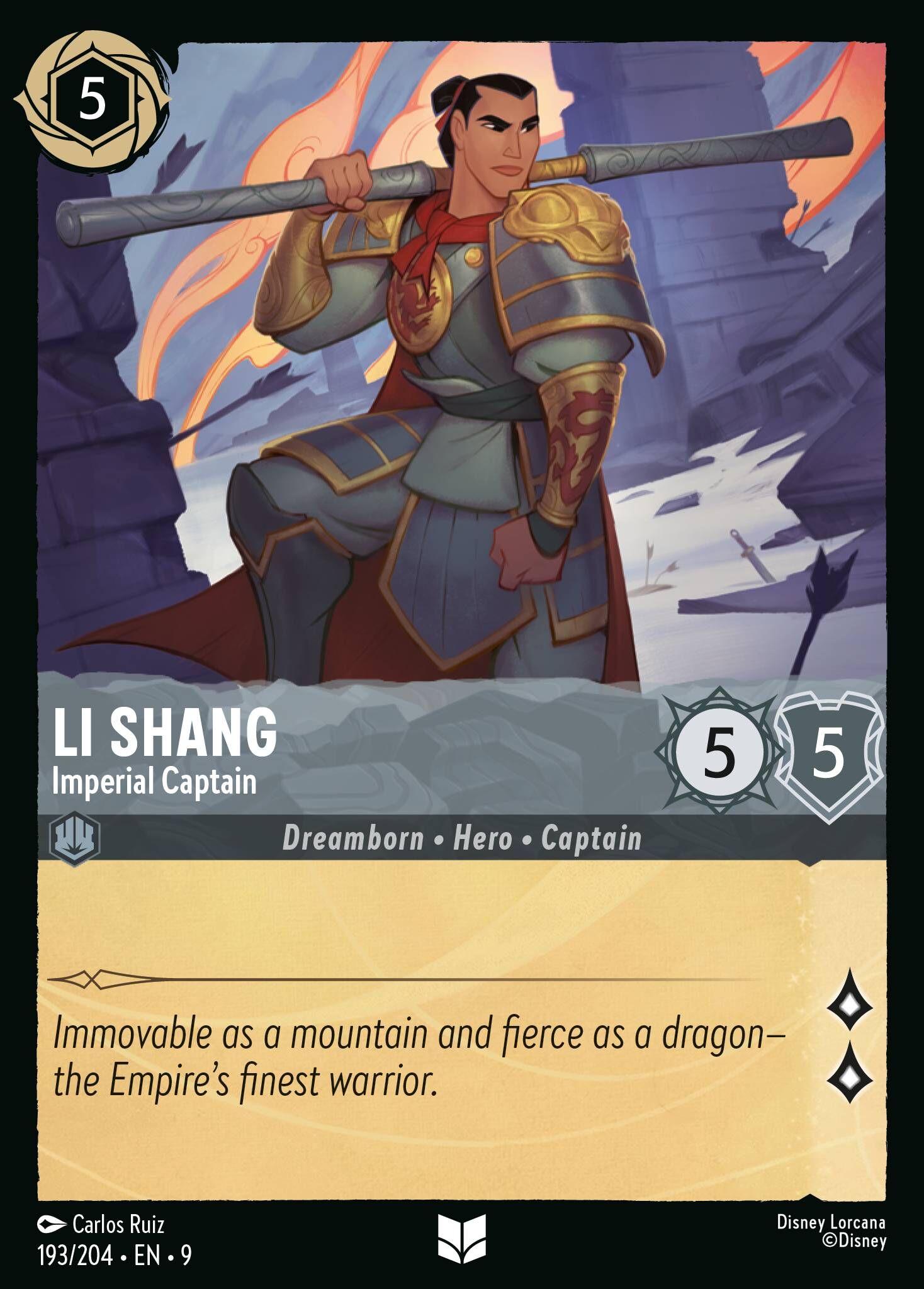 Fabled - 193/204 Li Shang - Imperial Captain UC