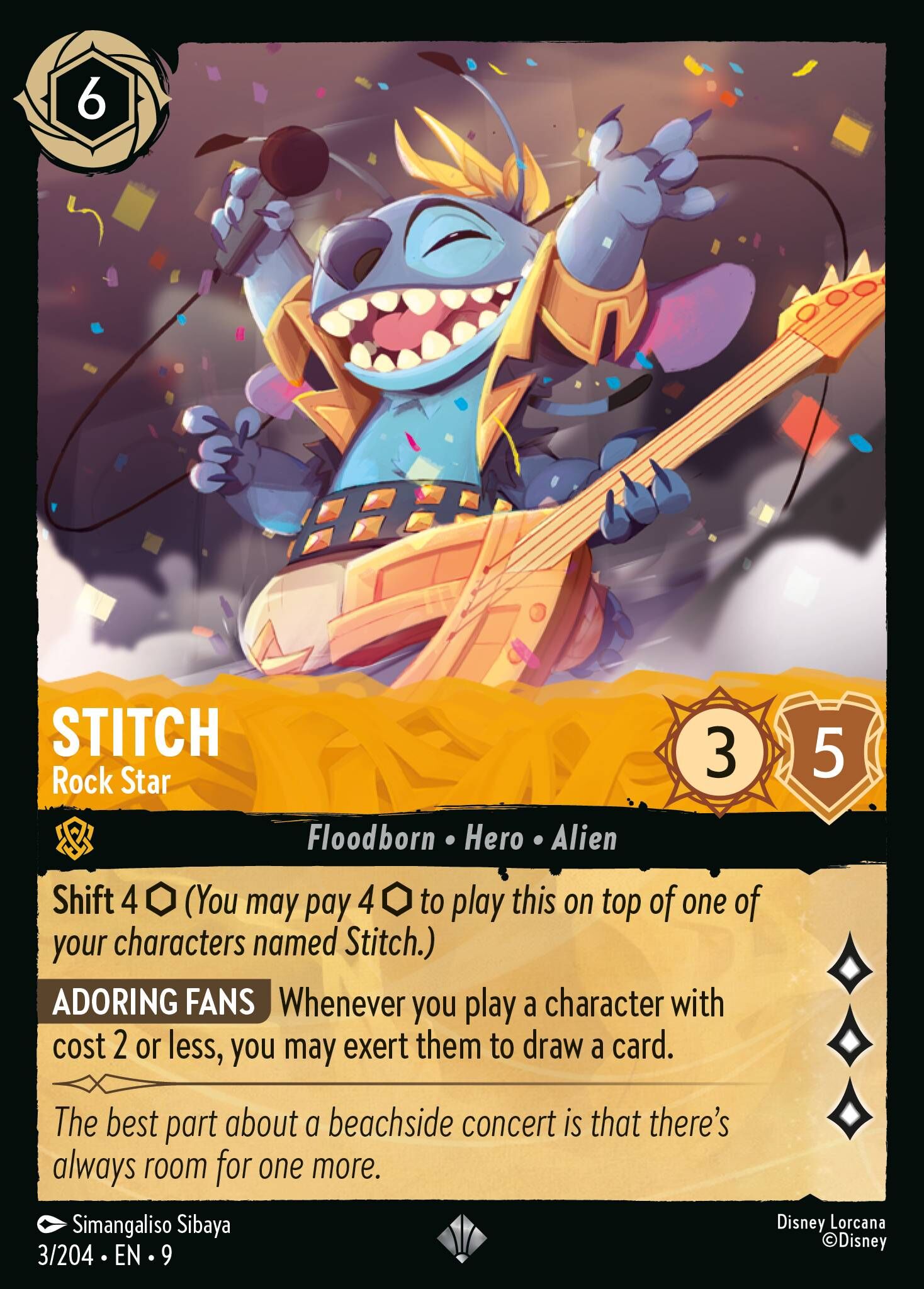 Fabled - 3/204 Stitch – Rock Star SR (Foil)