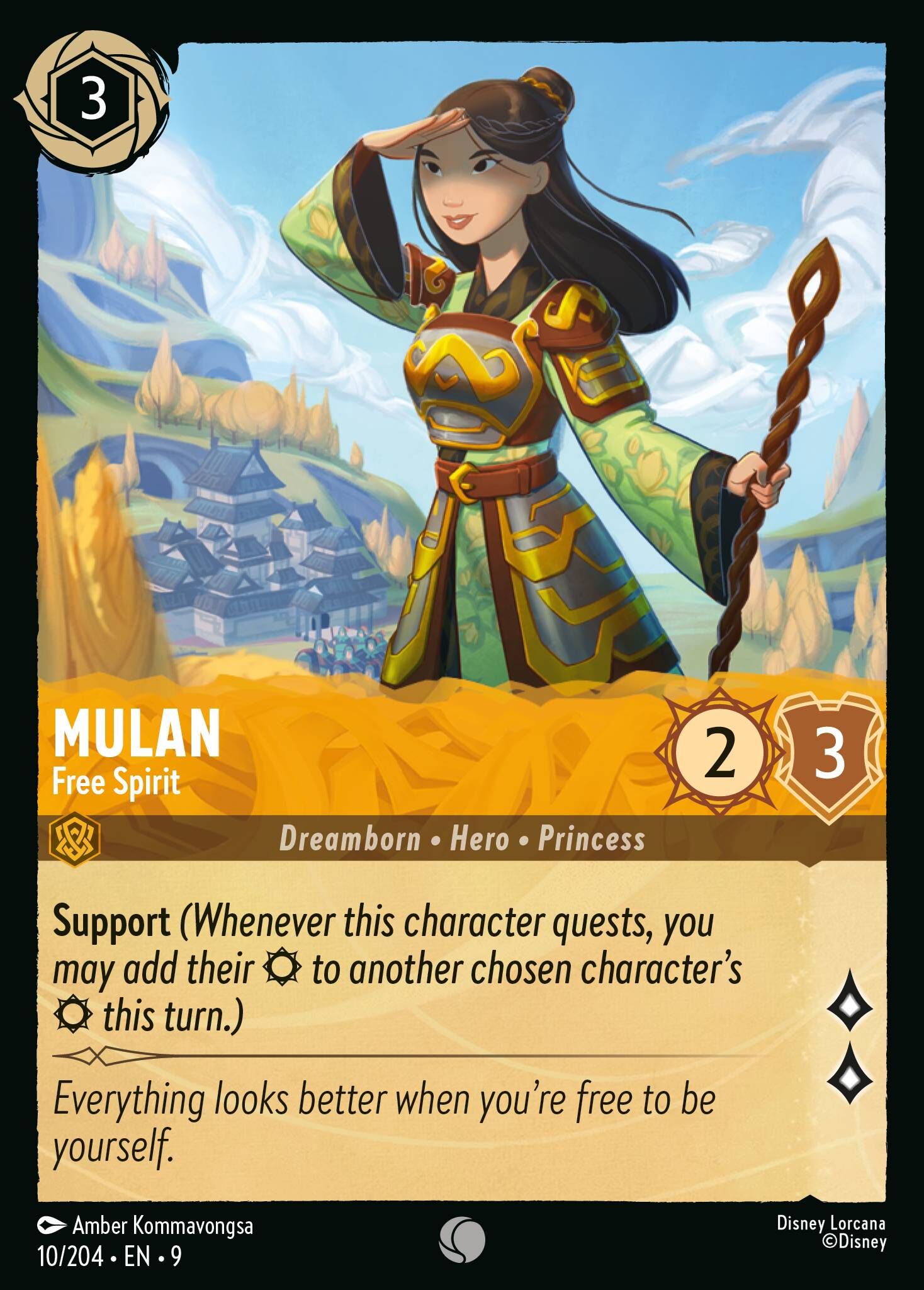 Fabled - 10/204 Mulan – Free Spirit C (Foil)