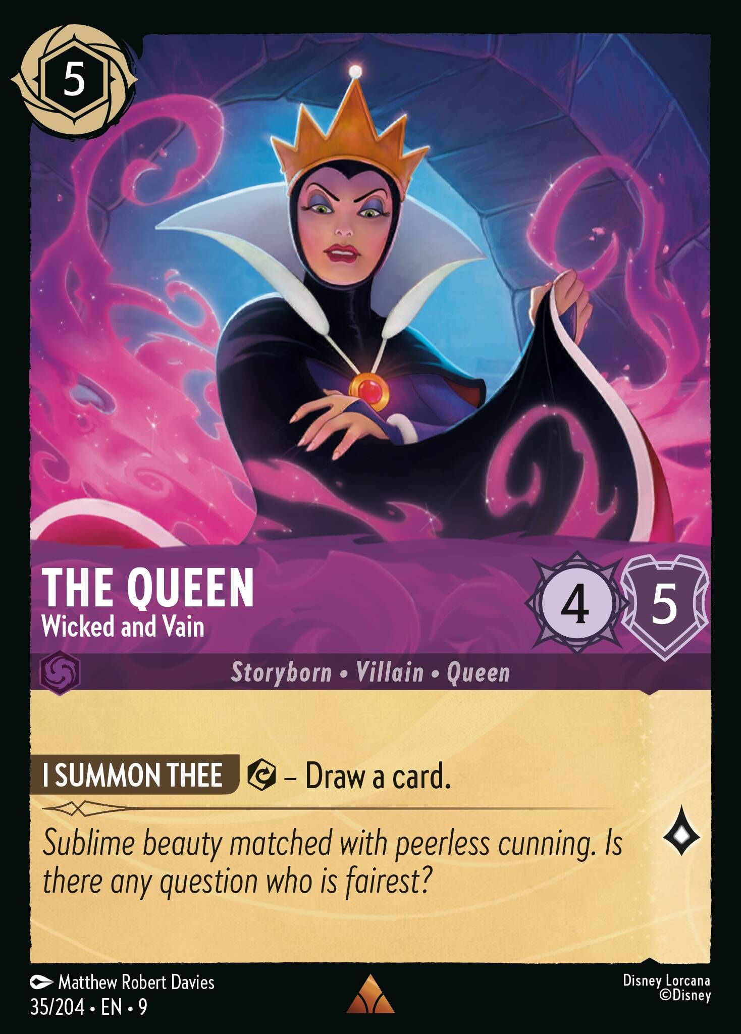 Fabled - 35/204 The Queen - Wicked and Vain R (Foil)