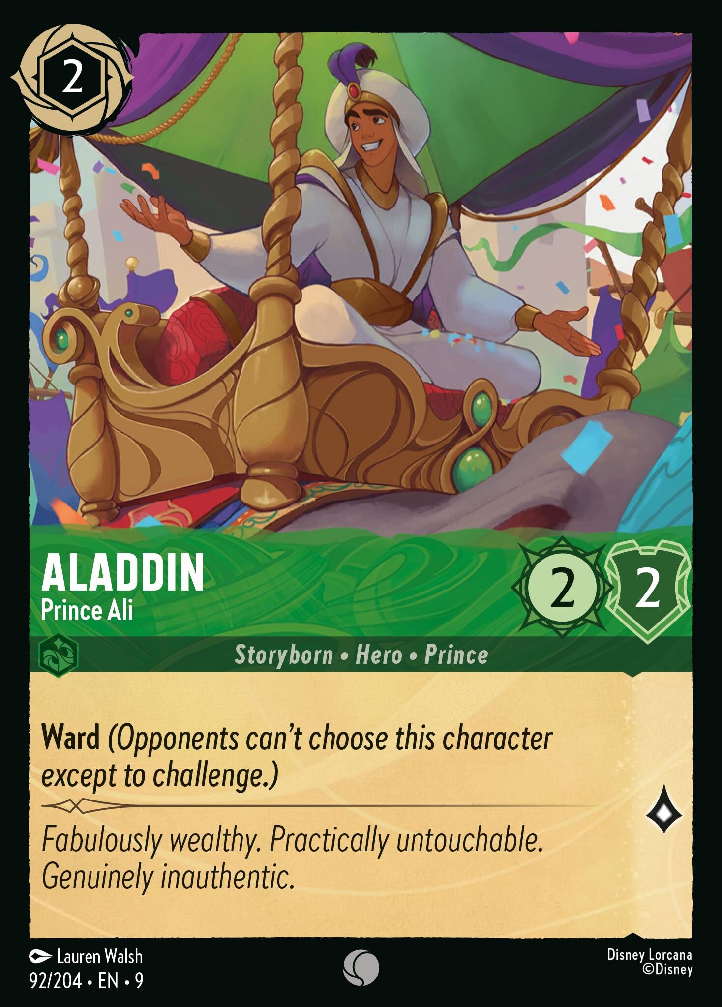 Fabled - 92/204 Aladdin - Prince Ali C (Foil)