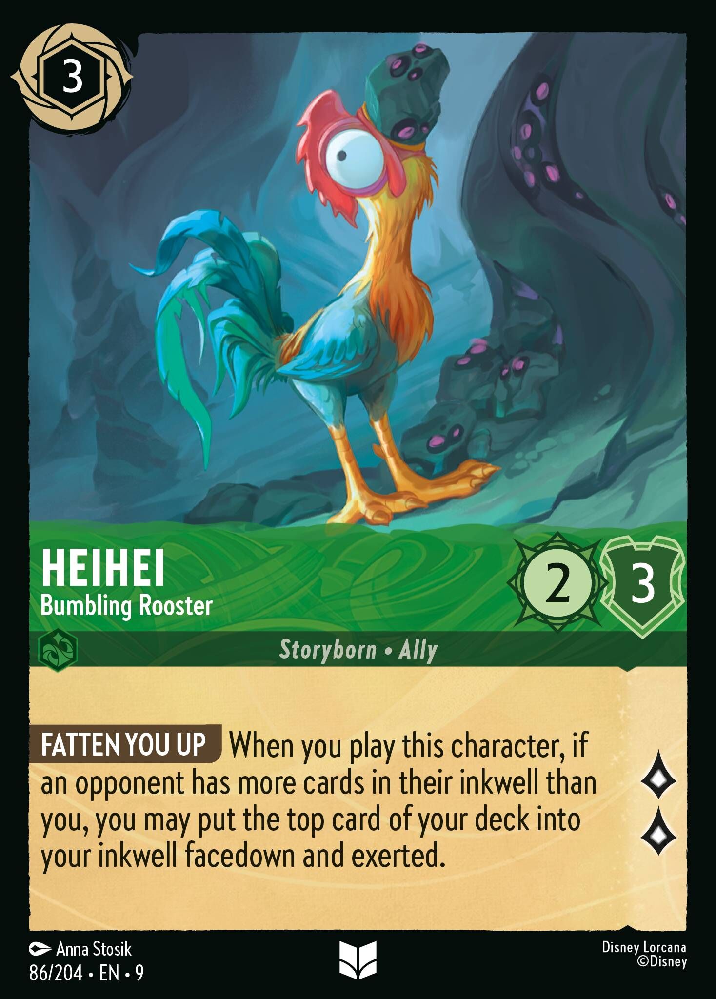 Fabled - 86/204 HeiHei - Bumbling Rooster UC (Foil)