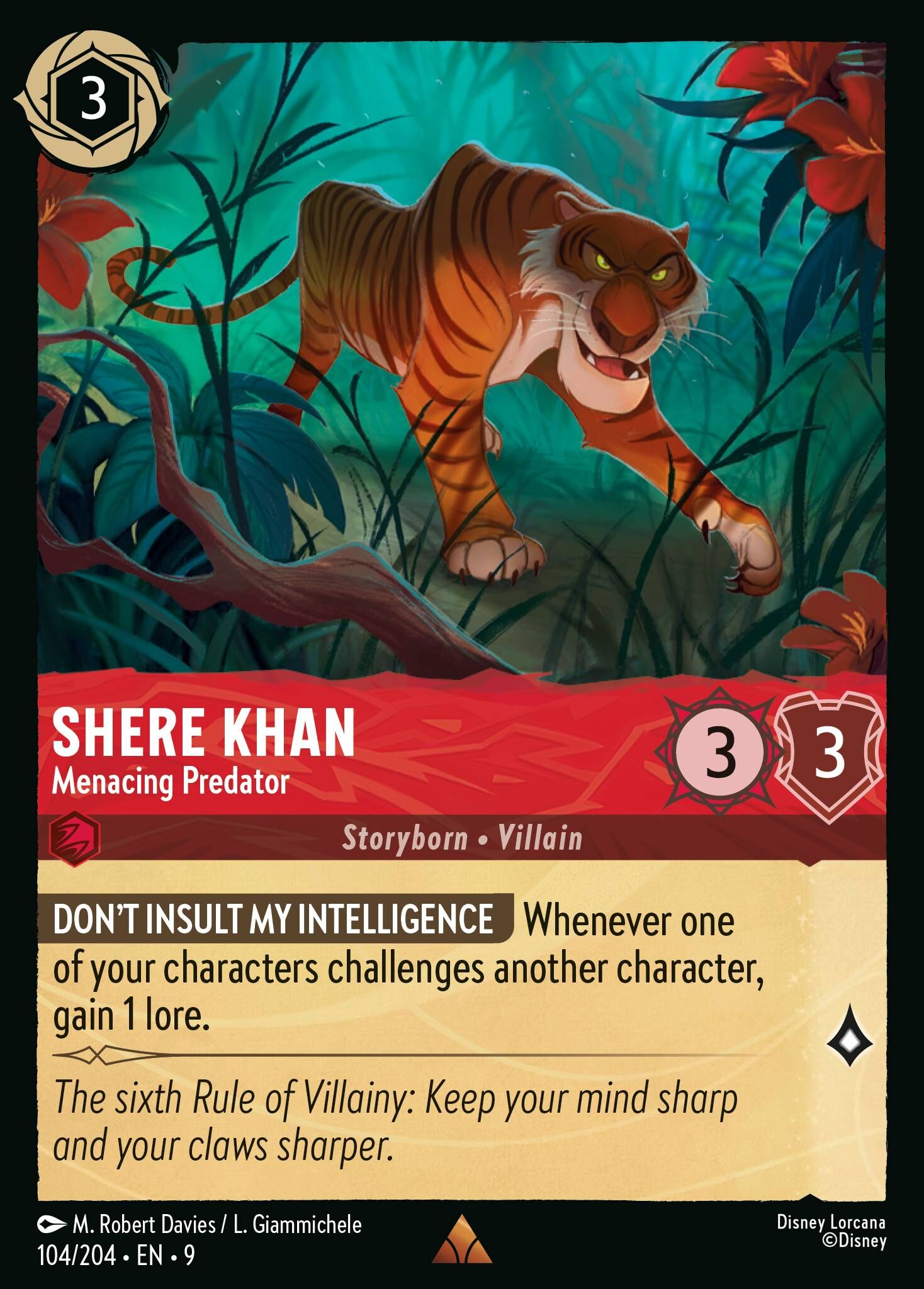 Fabled - 104/204 Shere Khan - Menacing Predator R (Foil)