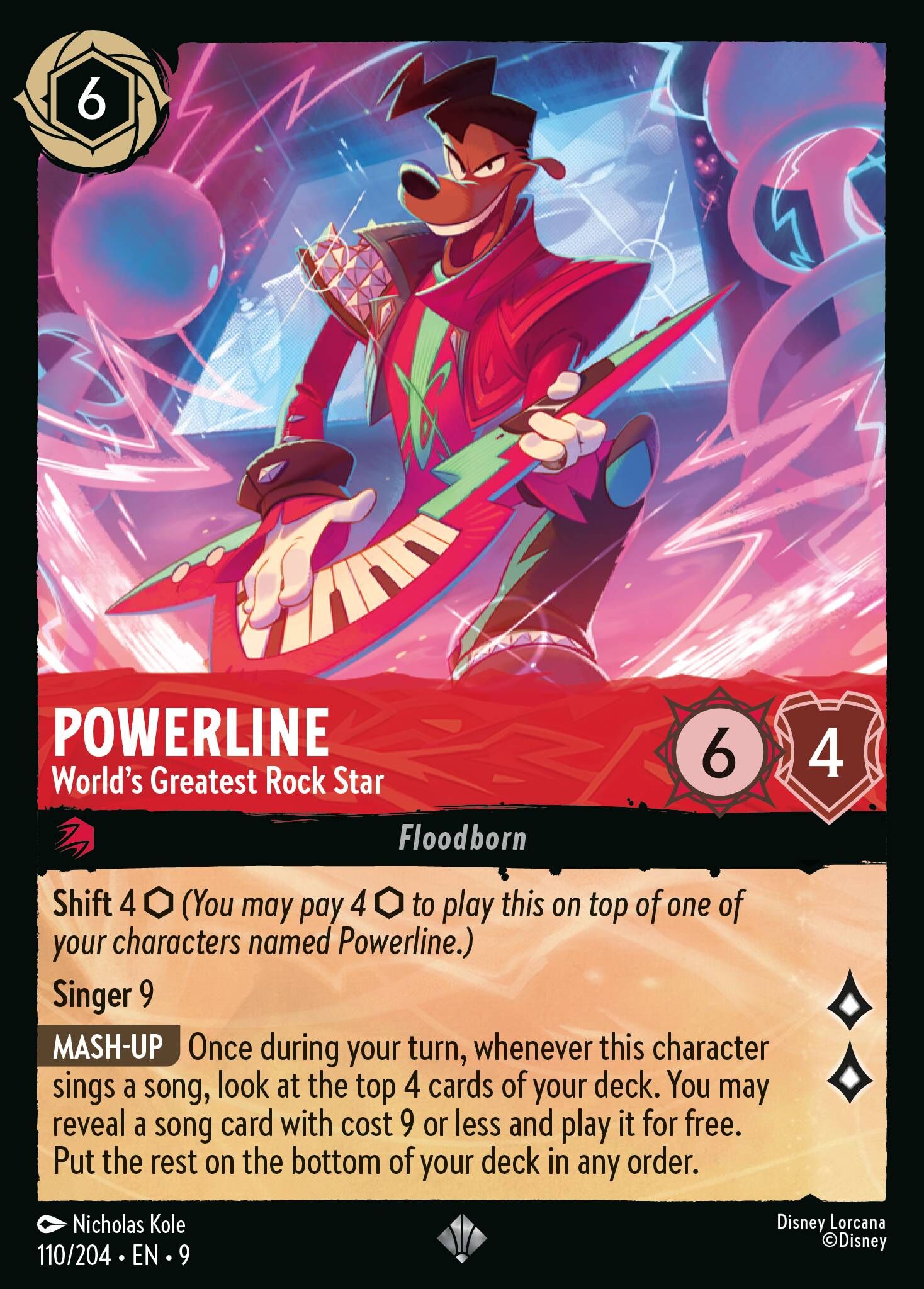 Fabled - 110/204 Powerline - World's Greatest Rock Star SR (Foil)