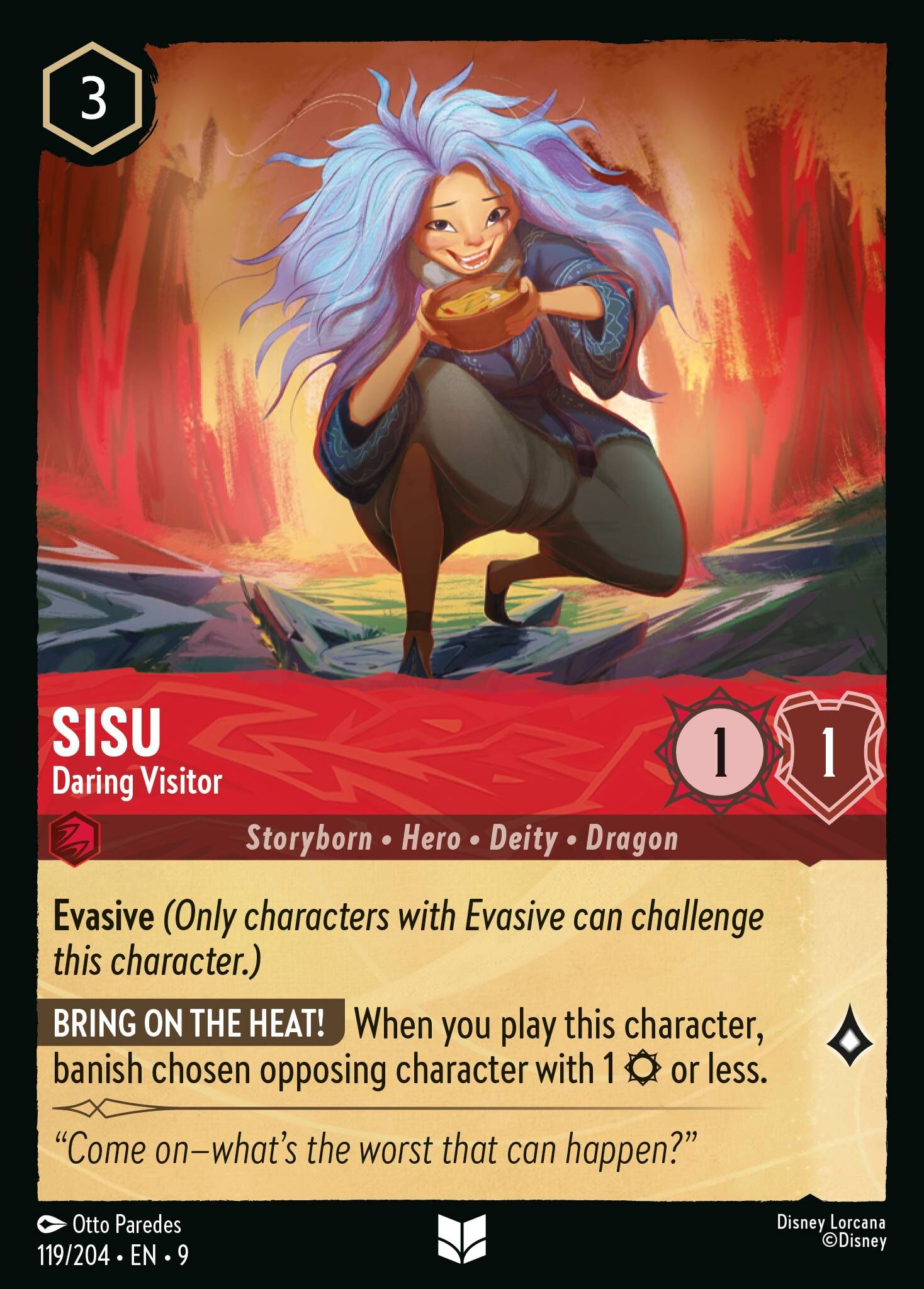 Fabled - 119/204 Sisu - Daring Visitor UC (Foil)