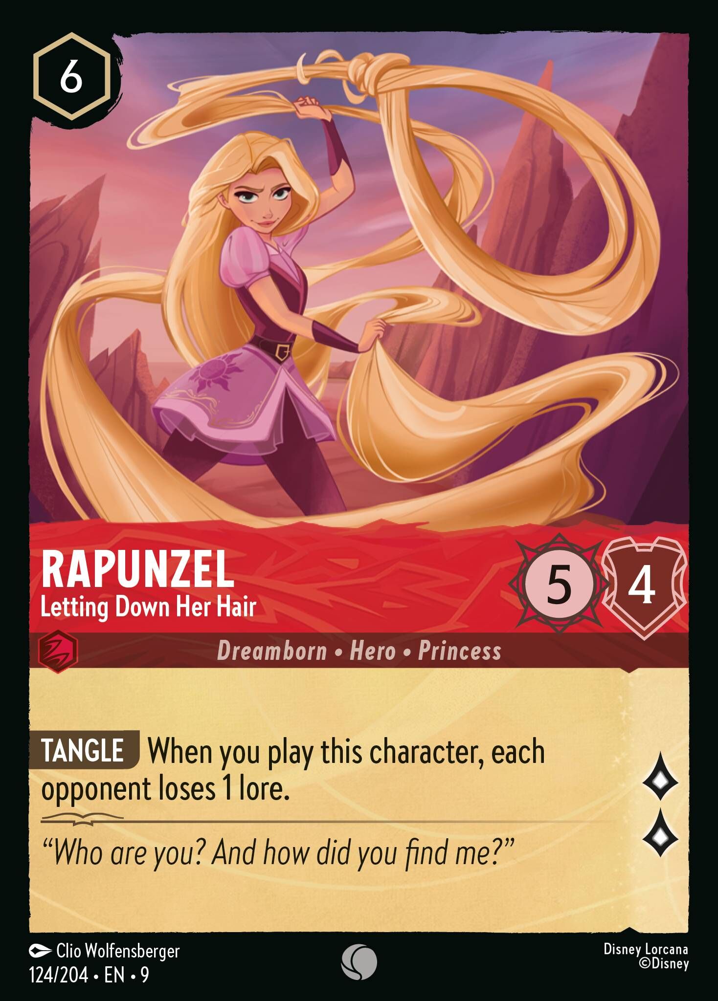 Fabled - 124/204 Rapunzel - Letting Down Her Hair C (Foil)