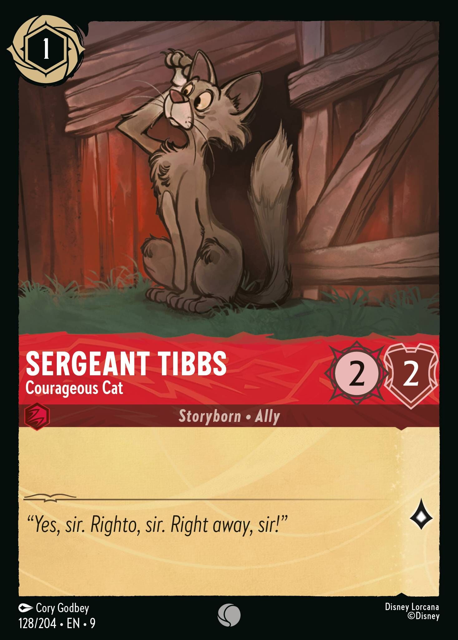 Fabled - 128/204 Sergeant Tibbs - Courageous Cat C (Foil)