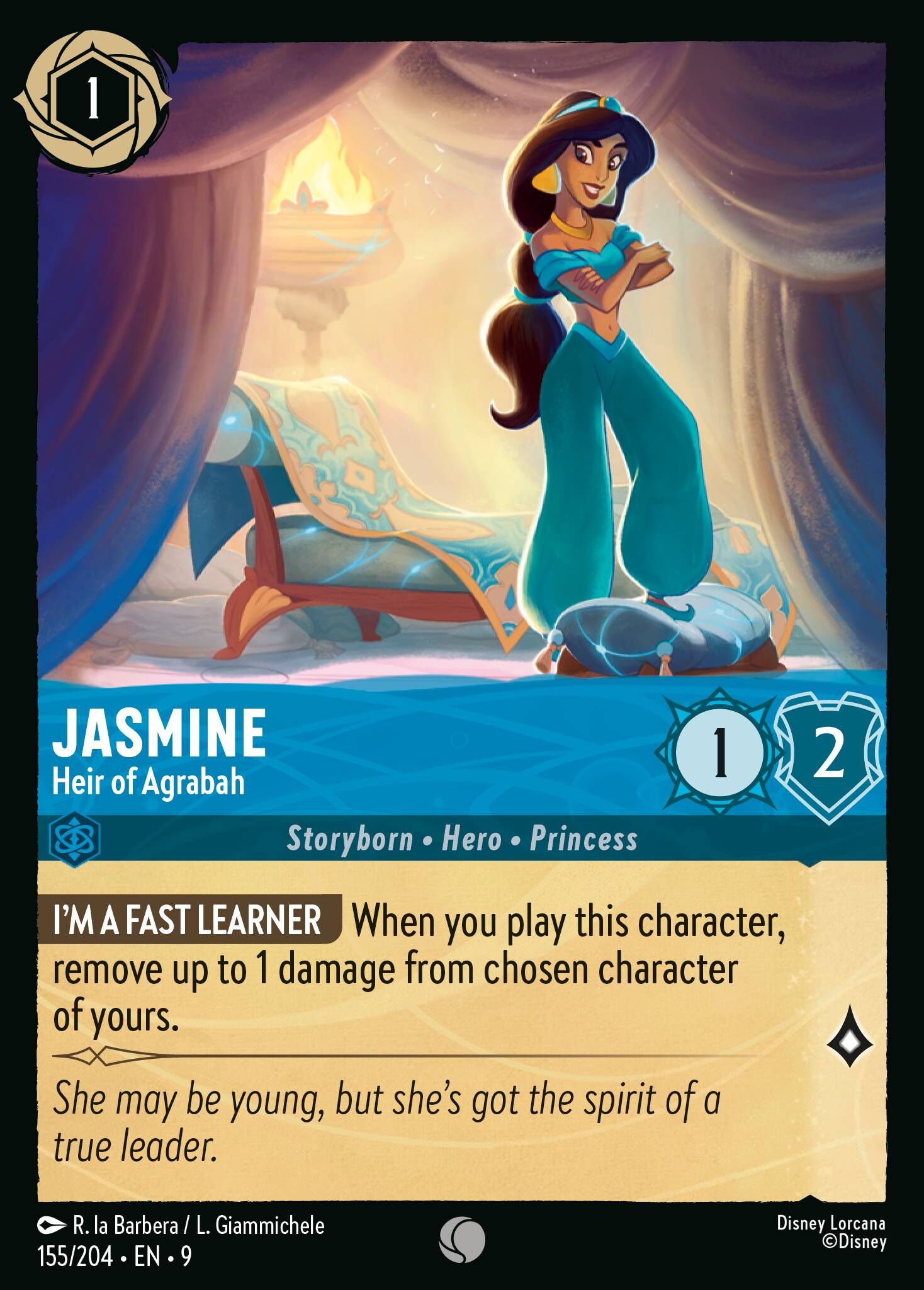 Fabled - 155/204 Jasmine - Heir of Agrabah C (Foil)