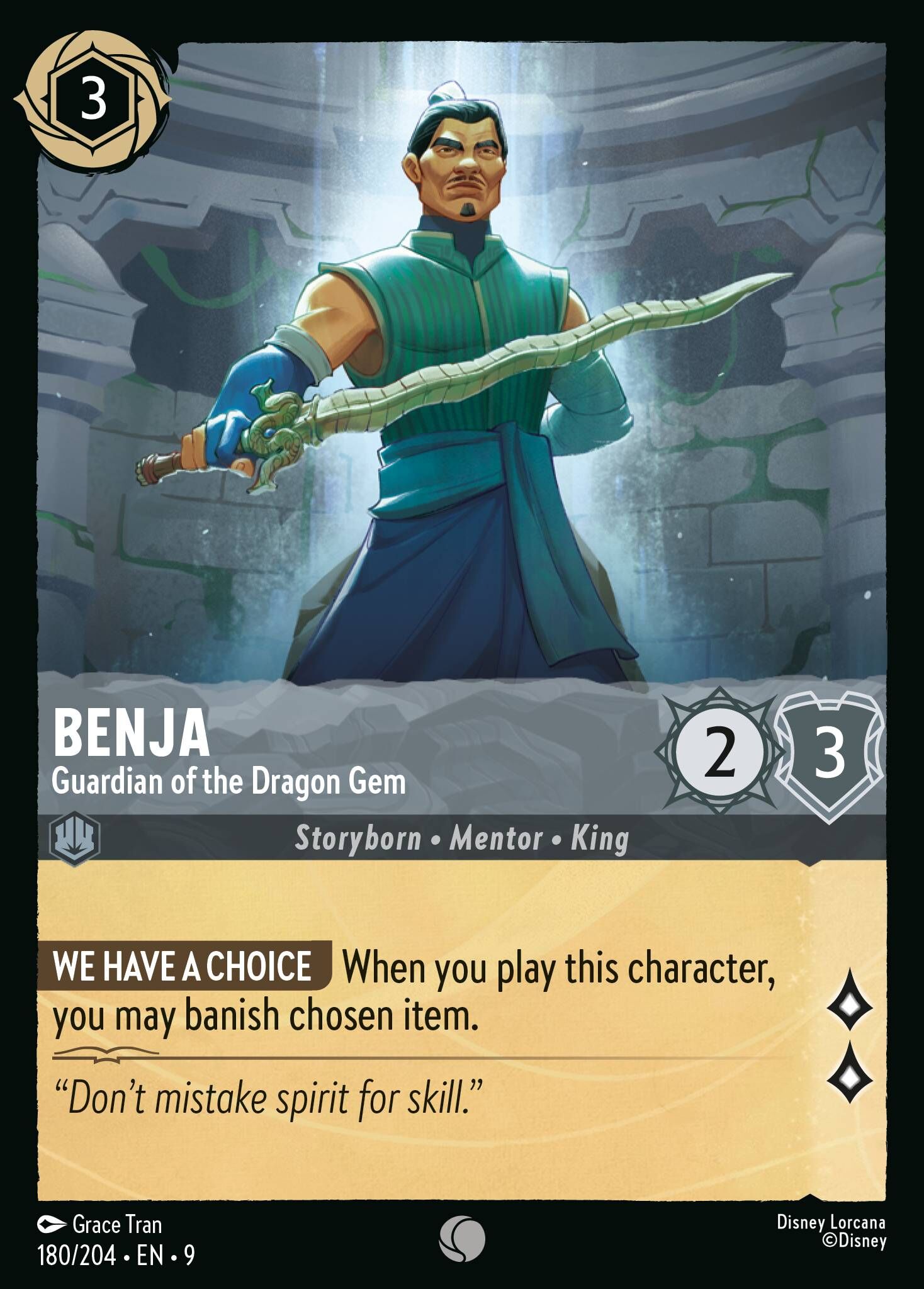 Fabled - 180/204 Benja - Guardian of the Dragon Gem C (Foil)