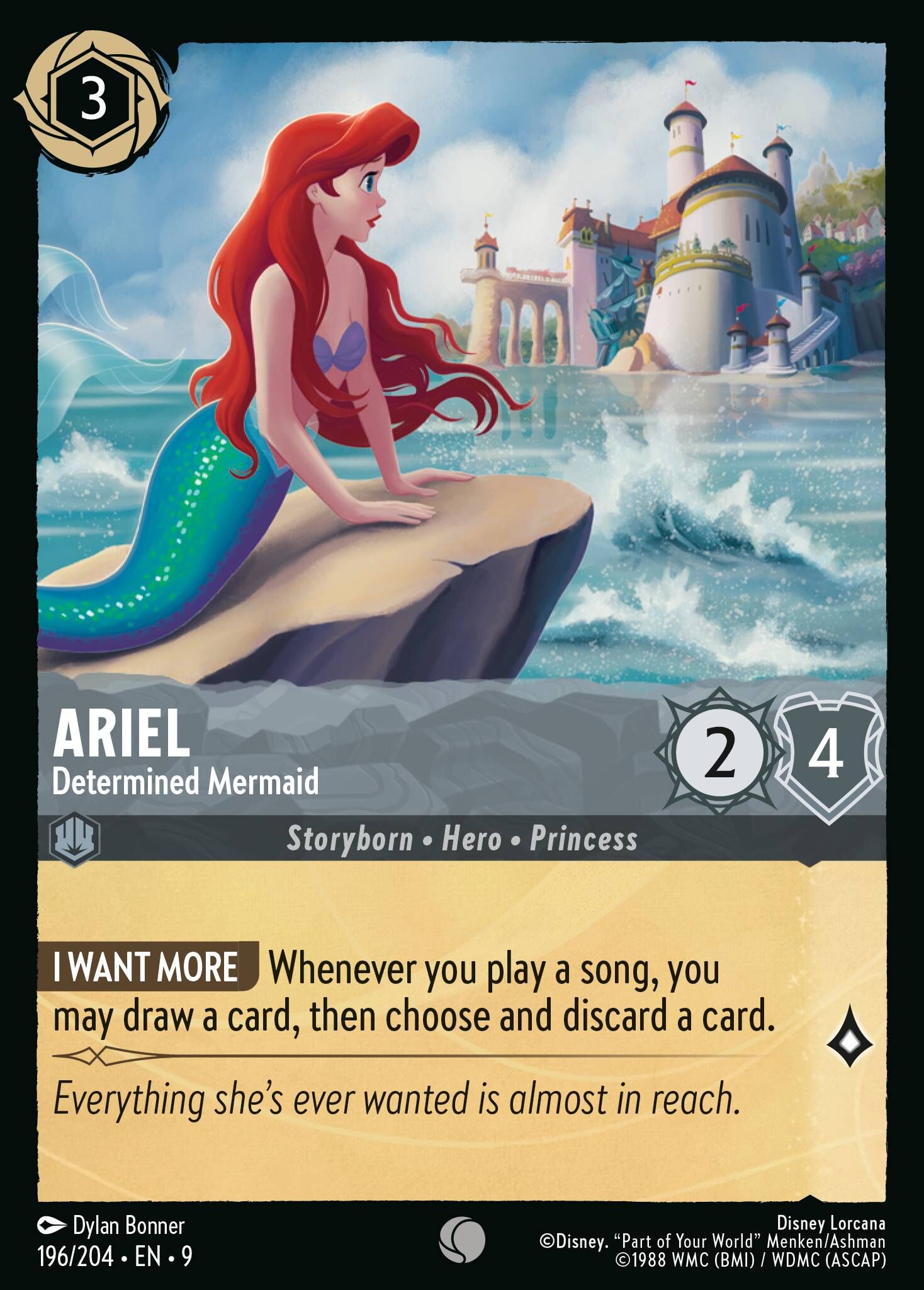 Fabled - 196/204 Ariel - Determined Mermaid C (Foil)