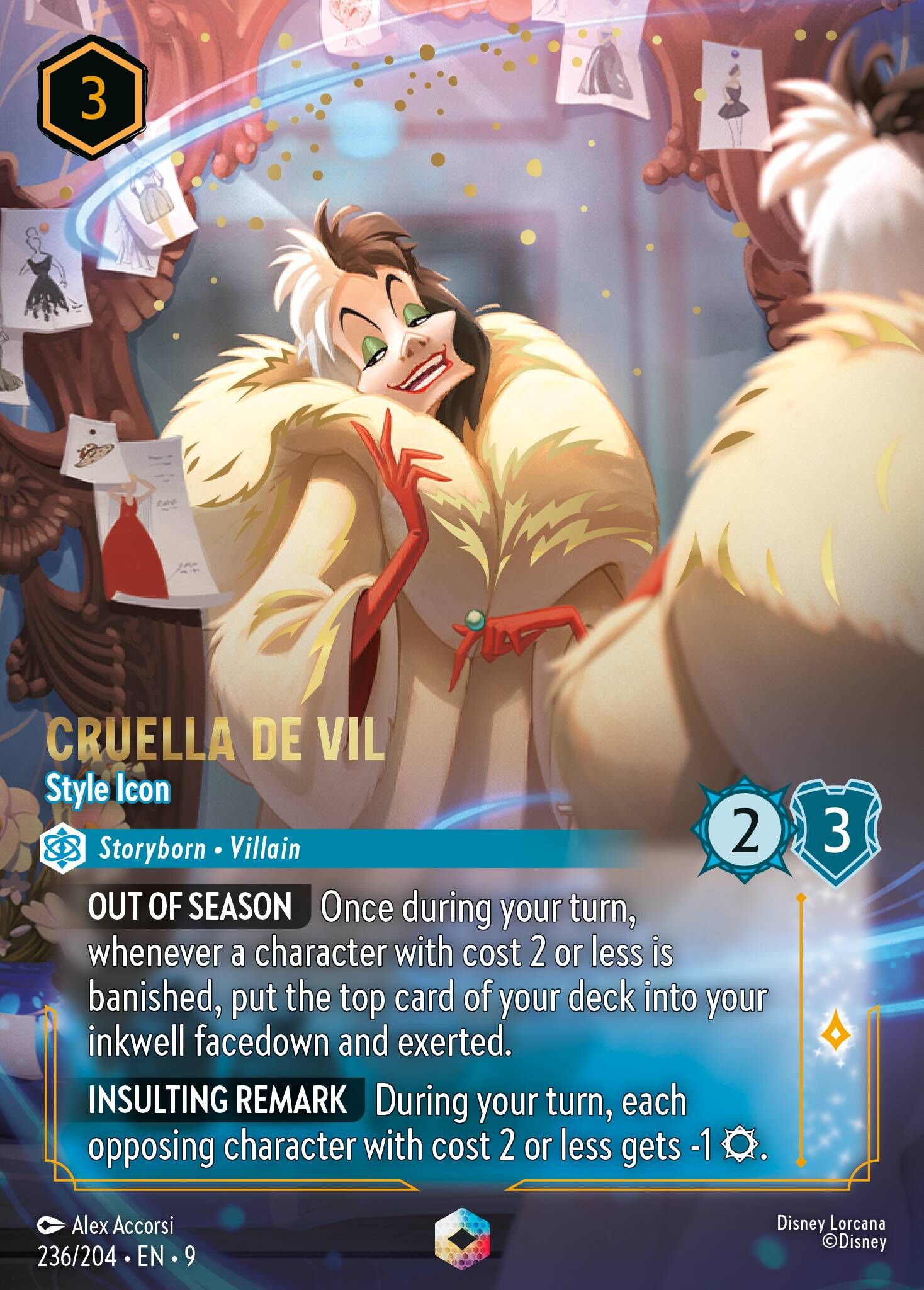 Fabled - 236/204 Cruella De Vil - Style Icon E