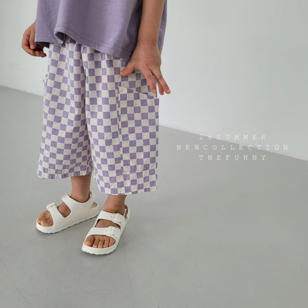 90-140 FUN 方格口袋短褲 2色