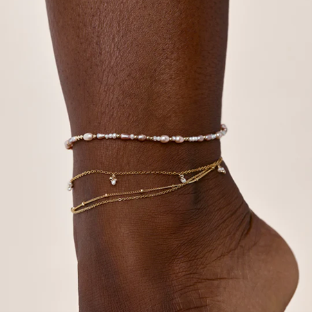 1YA0326-256 [YAY PARIS] Satellite Double Chain Dowel Laminated Gold #11sadb100 (EU)