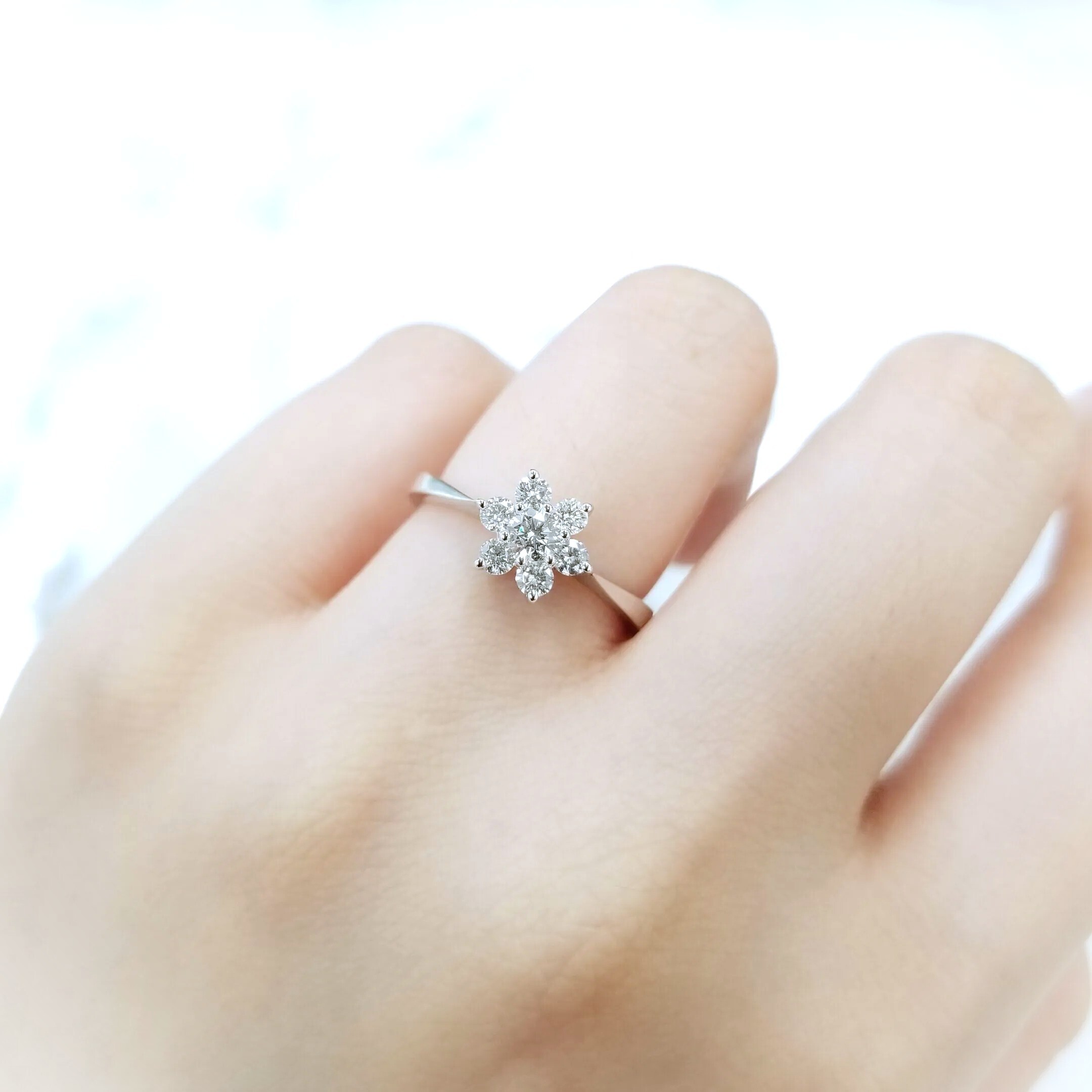 全新18K白金39份鑽石戒指