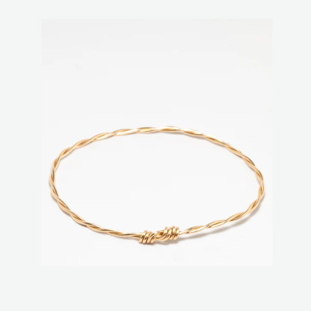 1YA0326-092 [YAY PARIS] Twist Ring Rolled Gold #5tosi100 (EU)