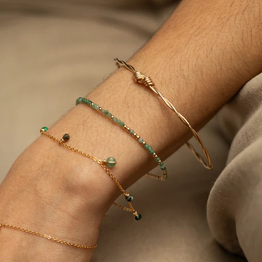 1YA0326-092 [YAY PARIS] Twist Ring Rolled Gold #5tosi100 (EU)