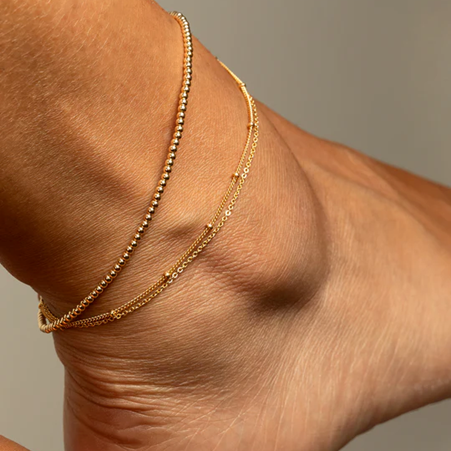 1YA0326-259 [YAY PARIS] Queen Ankle Chain Laminated Gold #24SUK-700tpqu100 (EU)