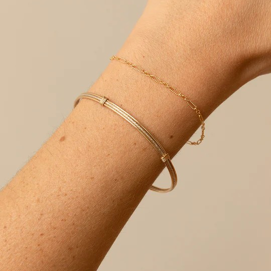 1YA0326-095 [YAY PARIS] Two-Tone Diamond Bangle Gold #22AHC-203trdi410 (EU)