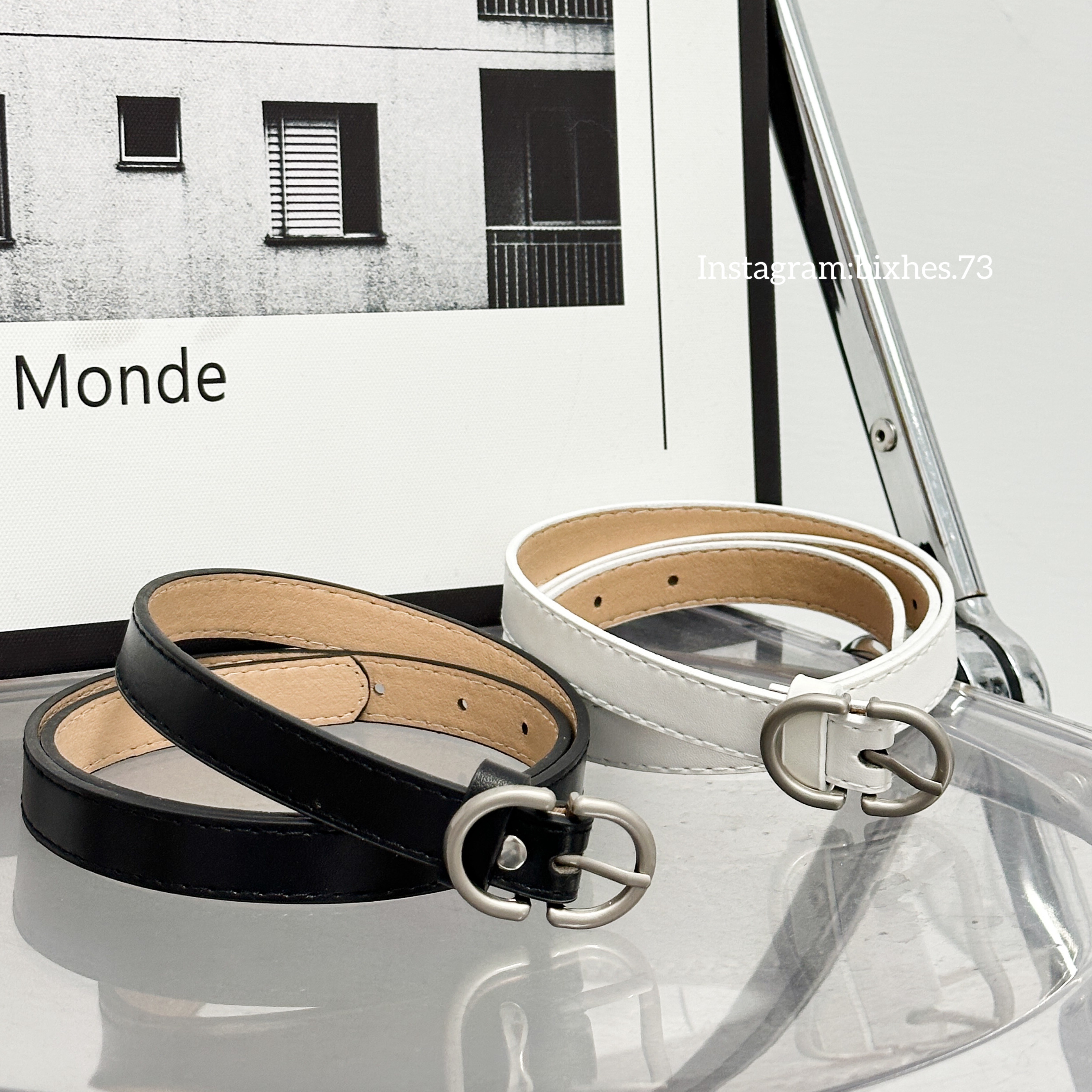 雙半圓細版皮帶(P00026)