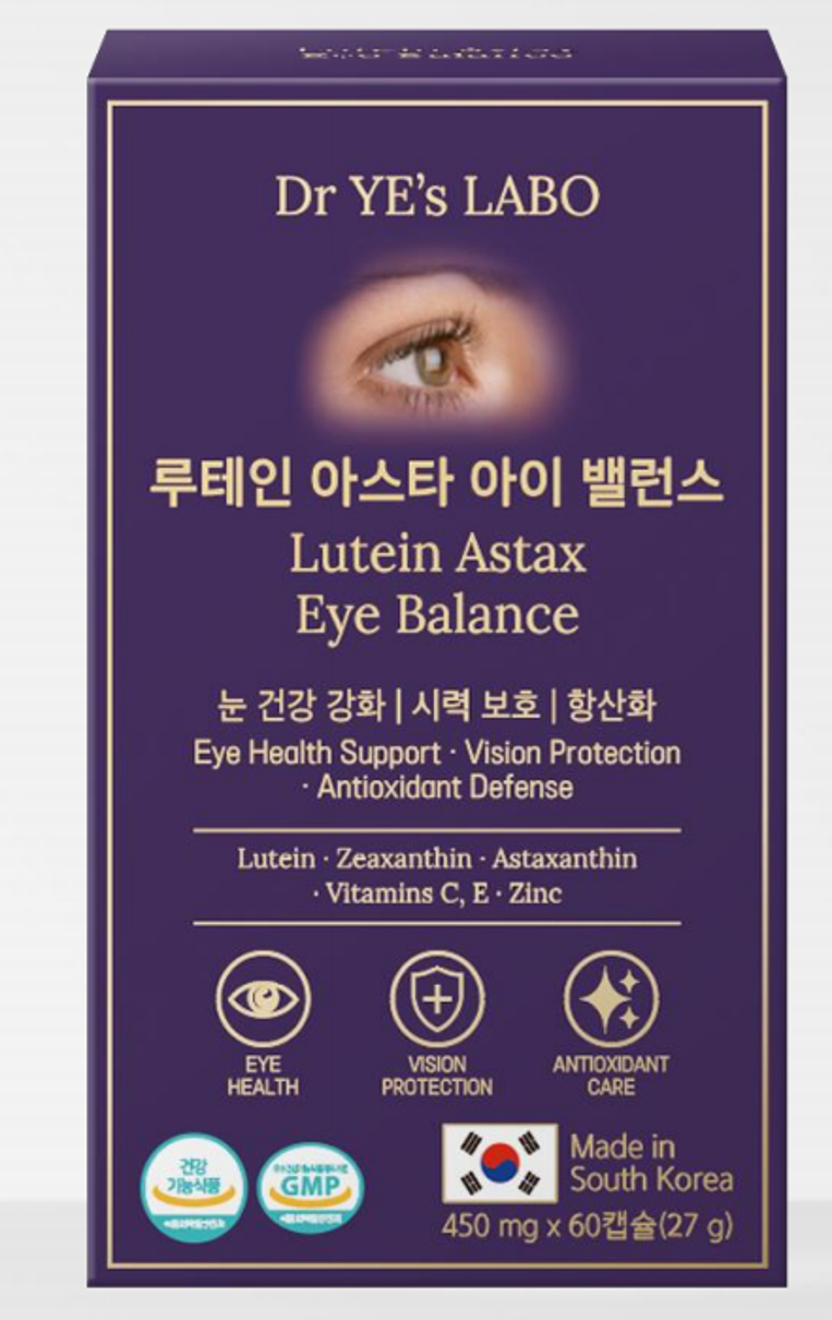 A61 Dr.YE's Labo Lutein AstaxEye Balance 護眼寶 (450mg *60粒)