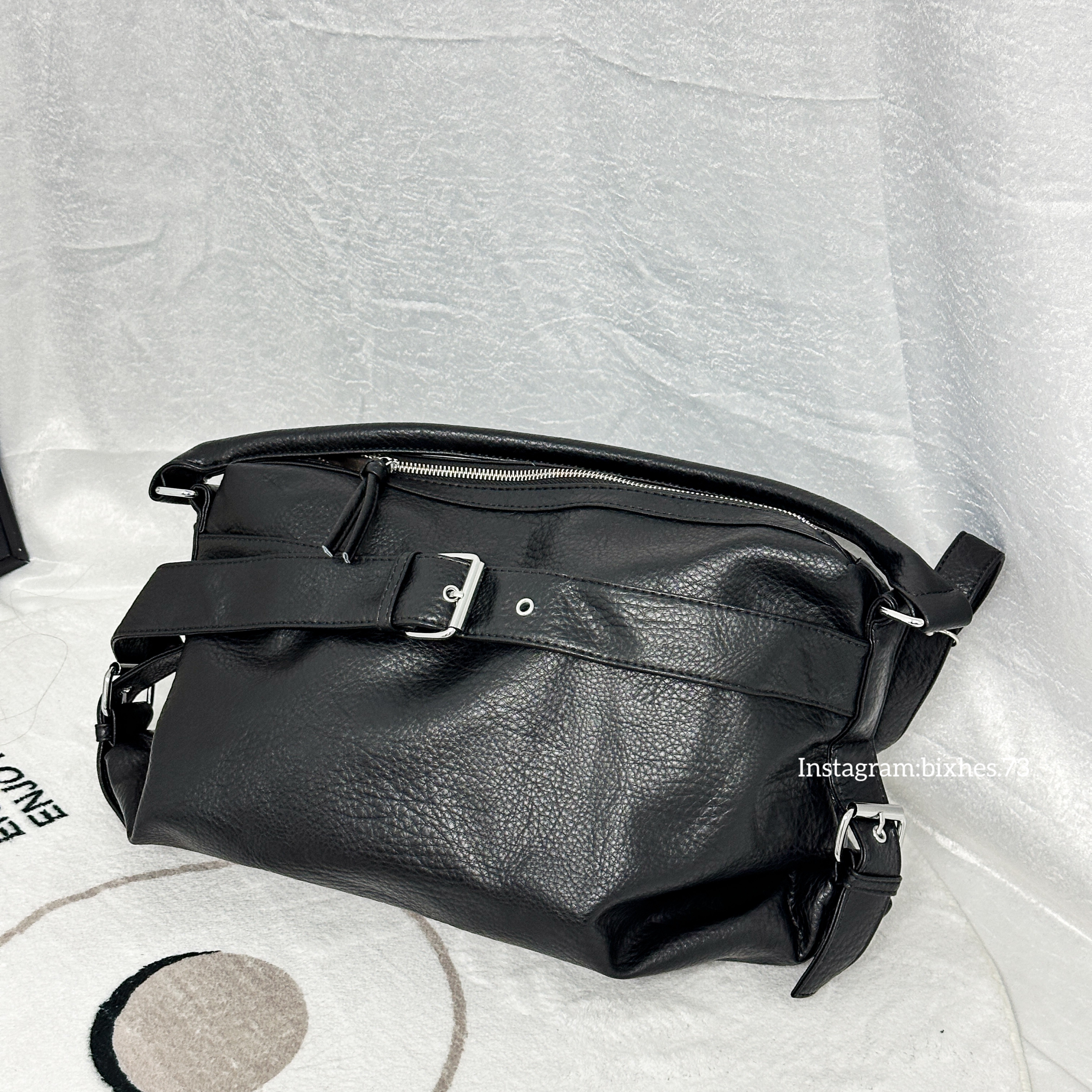 銀扣皮帶造型大包(M00001)