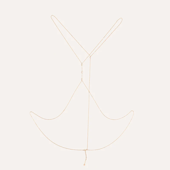 1YA0326-265 [YAY PARIS] Body Jewel Grain Of Rice Cultured PearlsLaminated Gold #12sagz101 (EU)