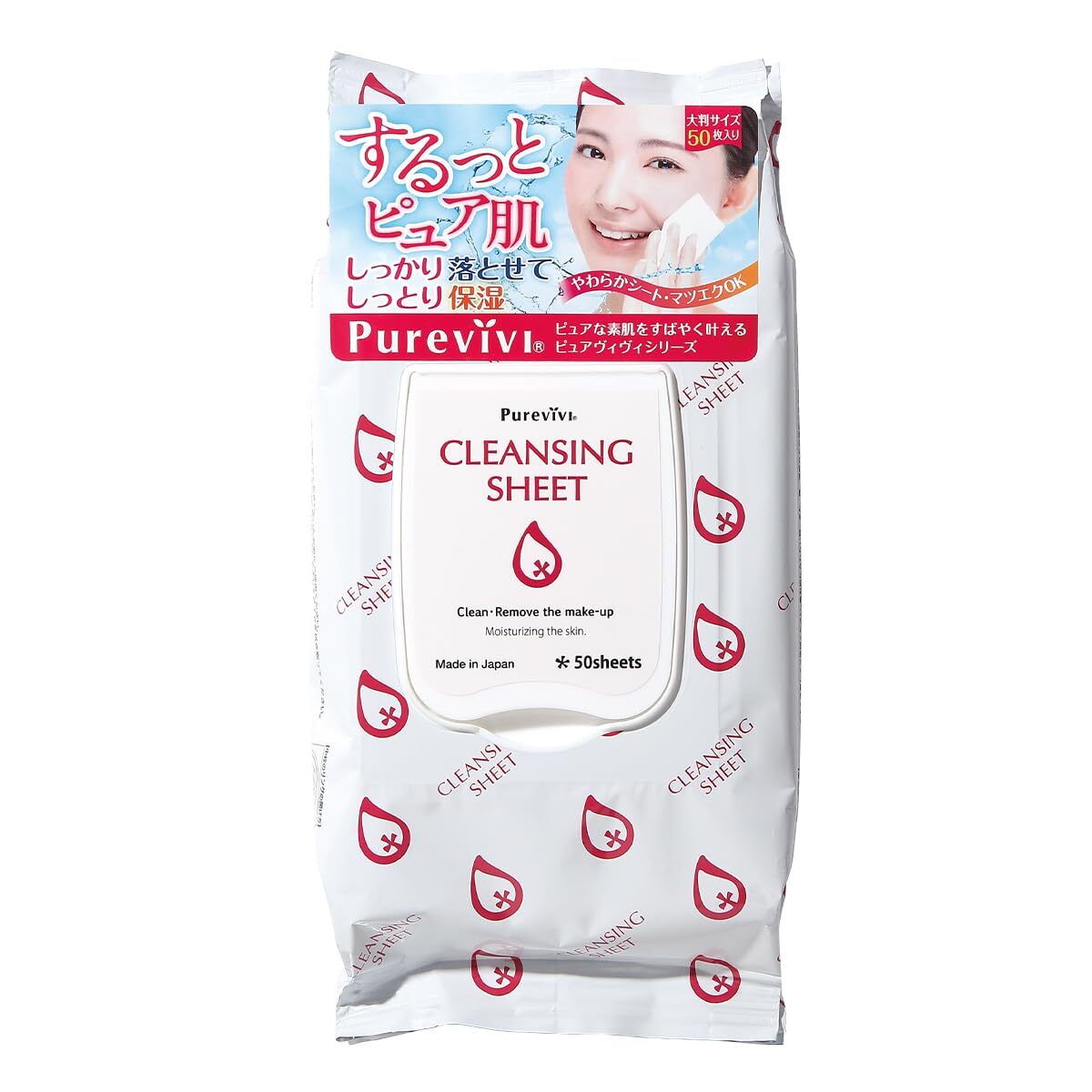 【多莉推薦】JP Purevivi 保濕卸妝潔膚紙 50枚 5087 TK260325