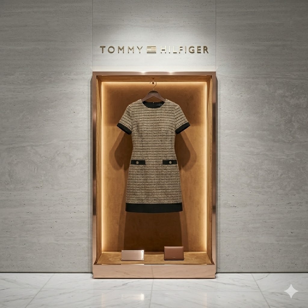 【預購】Tommy Hilfiger Houndstooth H032559 女裝連身裙