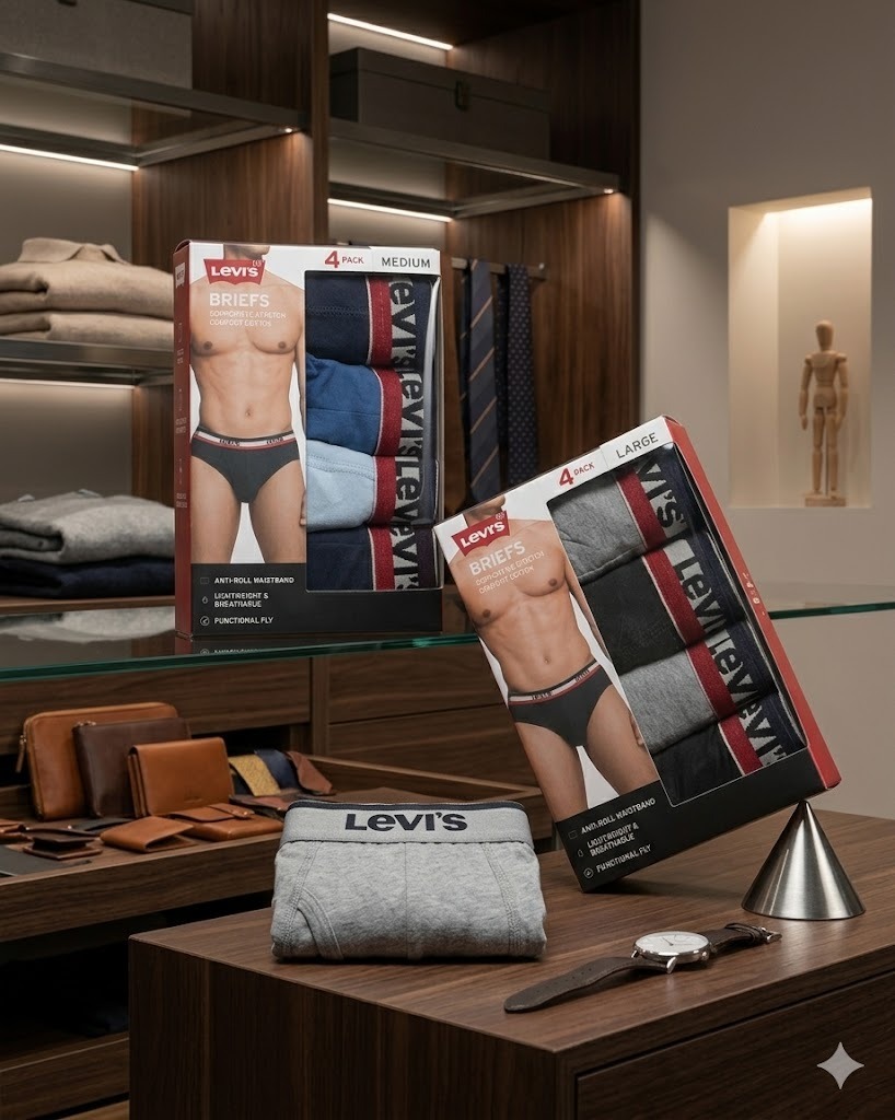 【預購】LEVIS H032570 男裝底褲4條裝（隨機款）