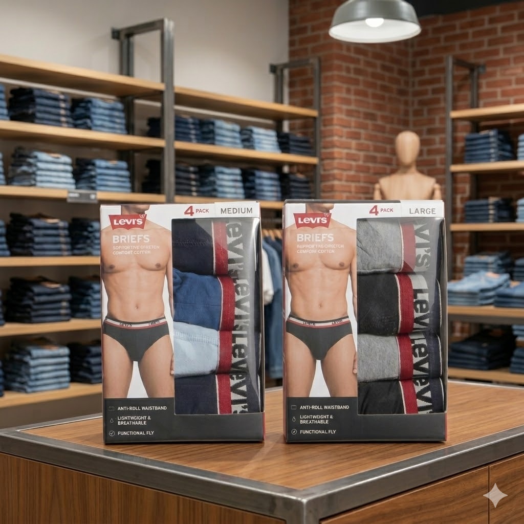 【預購】LEVIS H032570 男裝底褲4條裝（隨機款）