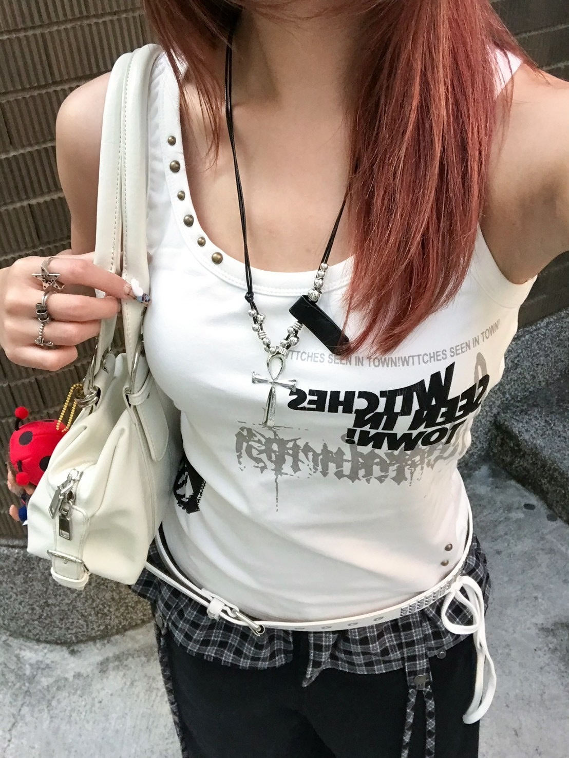 時尚信仰 十字編織皮繩長鏈