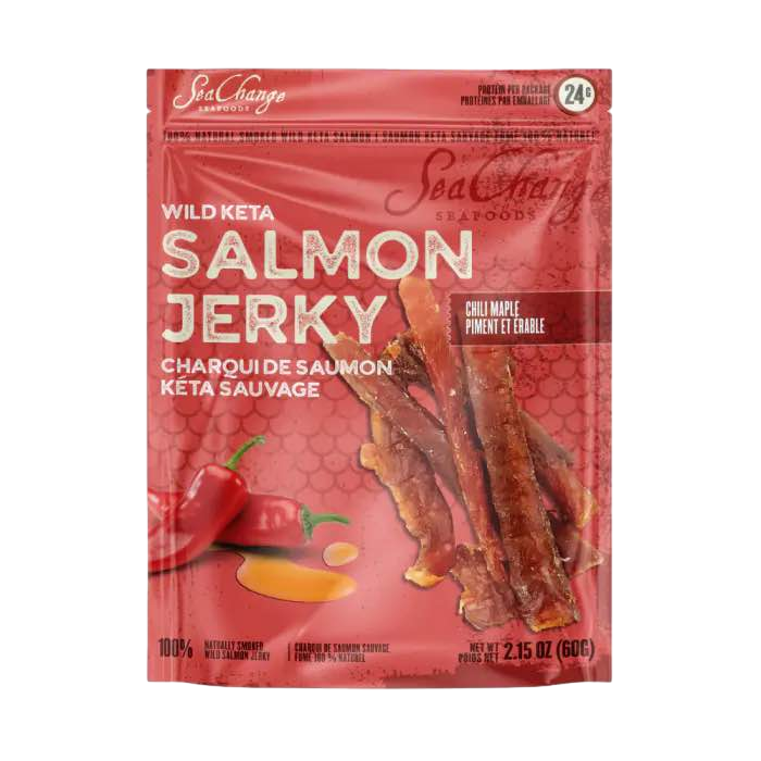 【SeaChange Seafoods】楓糖辣椒風味鮭魚乾 Chili Maple Wild Keta Salmon Jerky 60g (效期：2026.11.28)  辣味